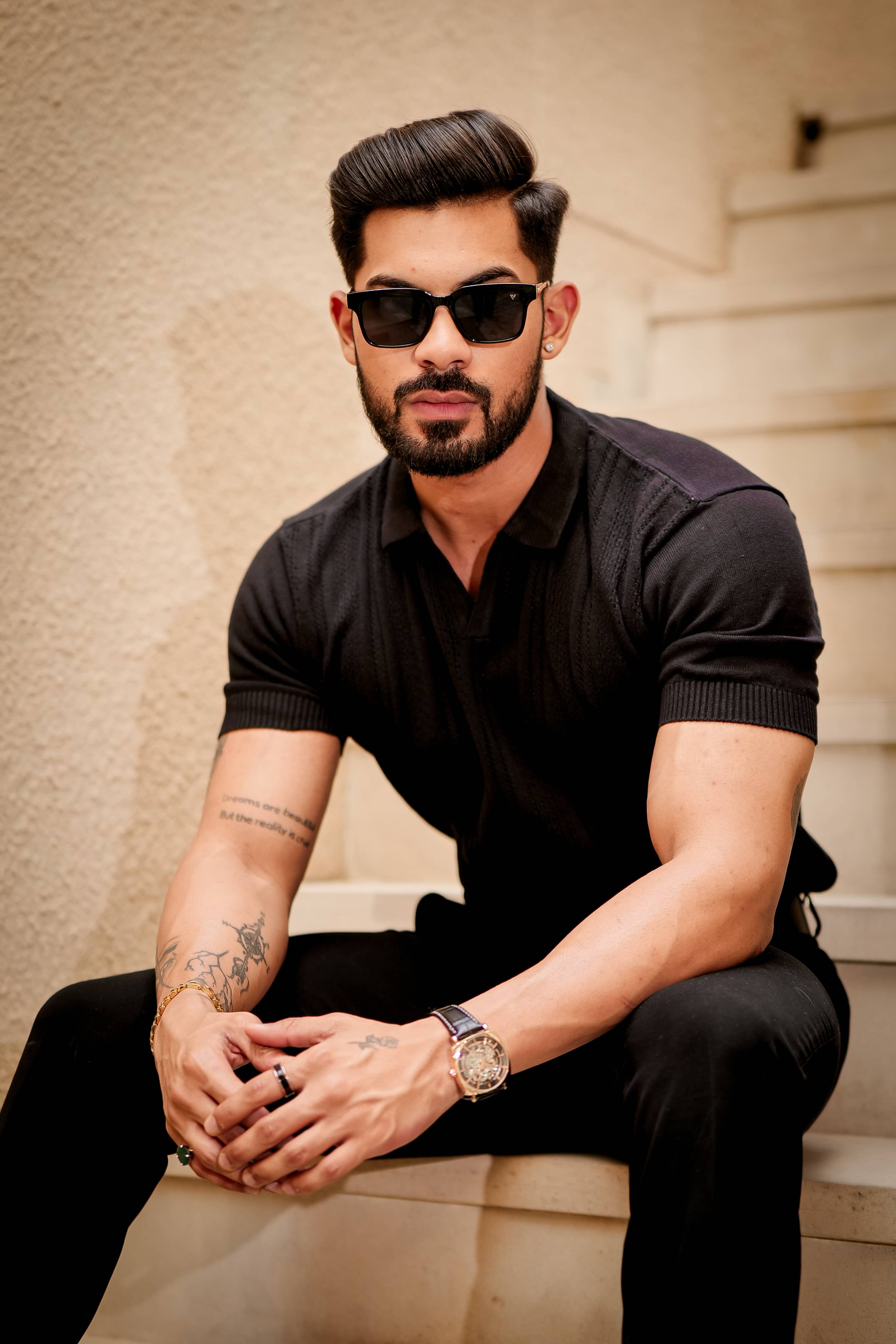 Black Designer Cotton Half Sleeve Premium T Shirt - Image 8