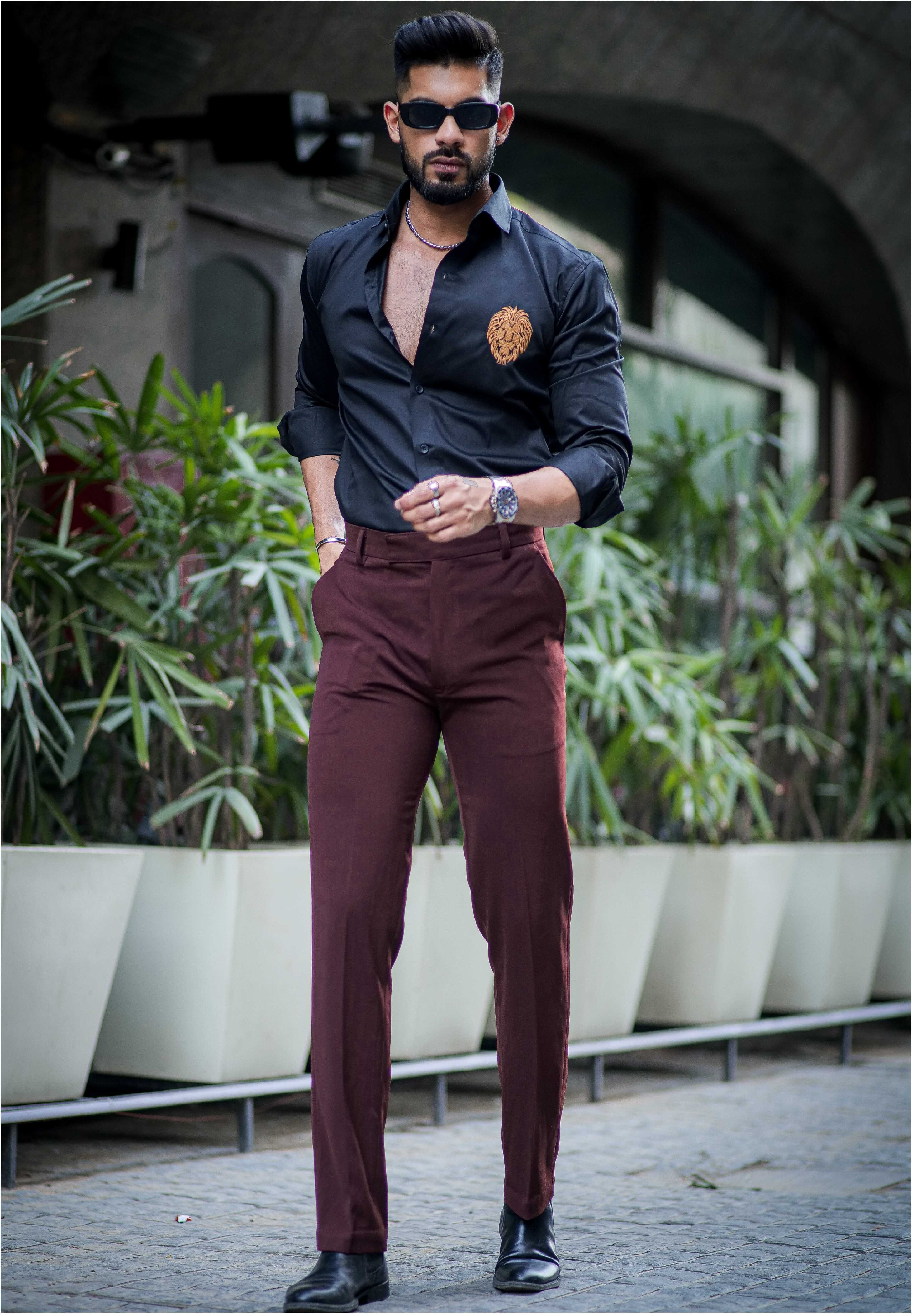 Black Mufasa Embroidered Premium Cotton Shirt For Men - Image 5