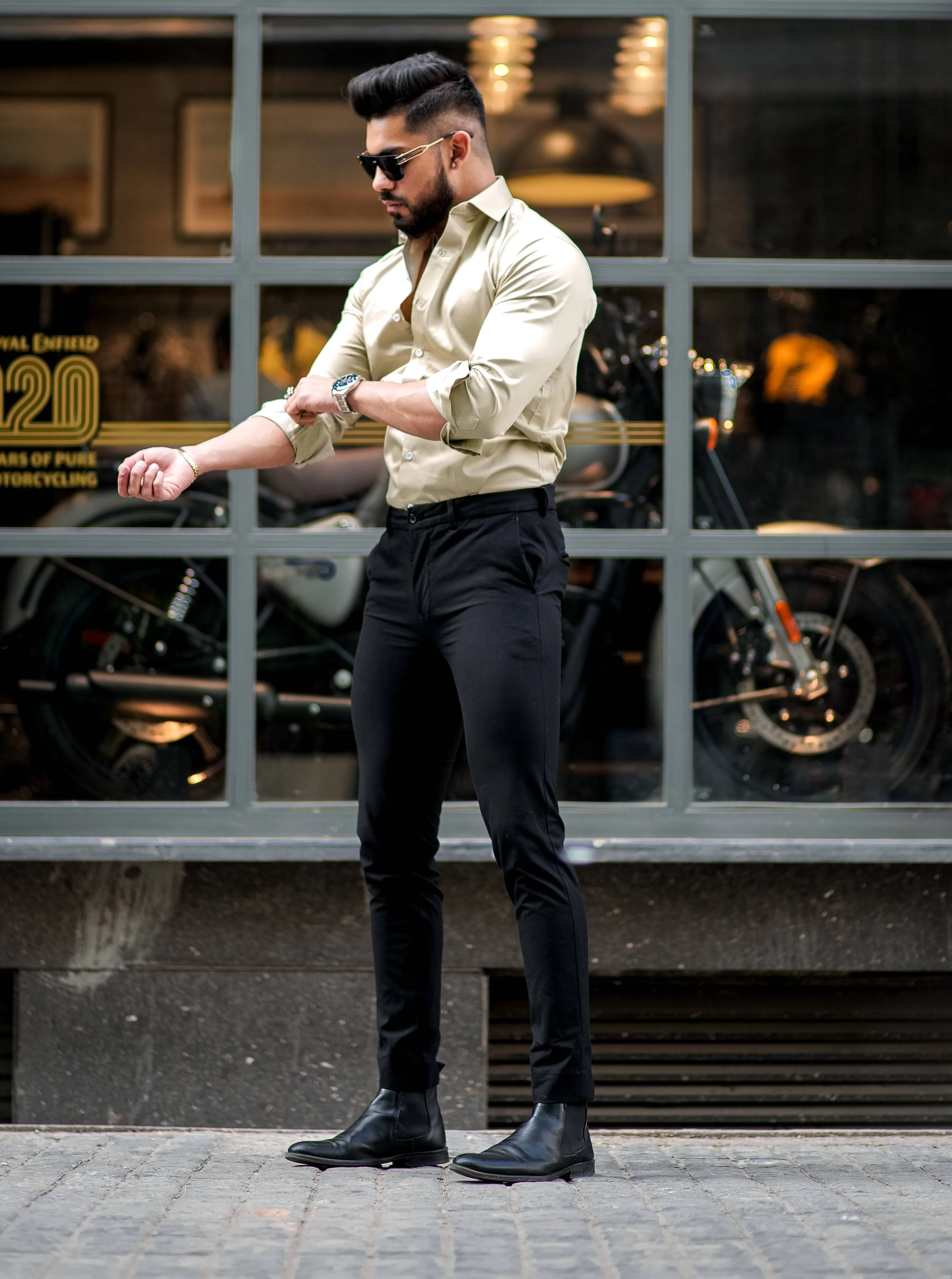 Formy Ash Formal Luxury Satin Cotton Shirt For Men's - Image 5
