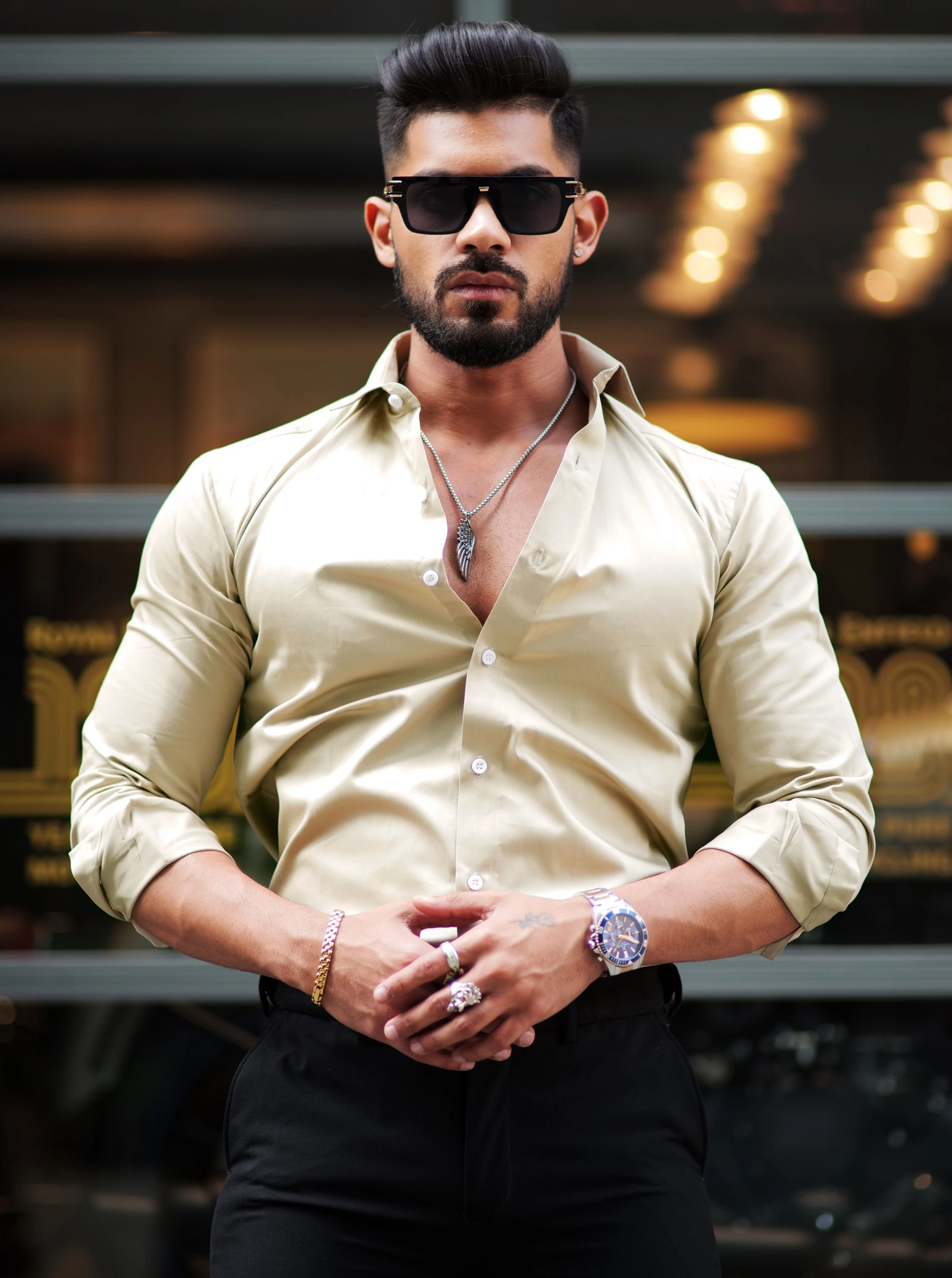 Formy Ash Formal Luxury Satin Cotton Shirt For Men's - Image 6