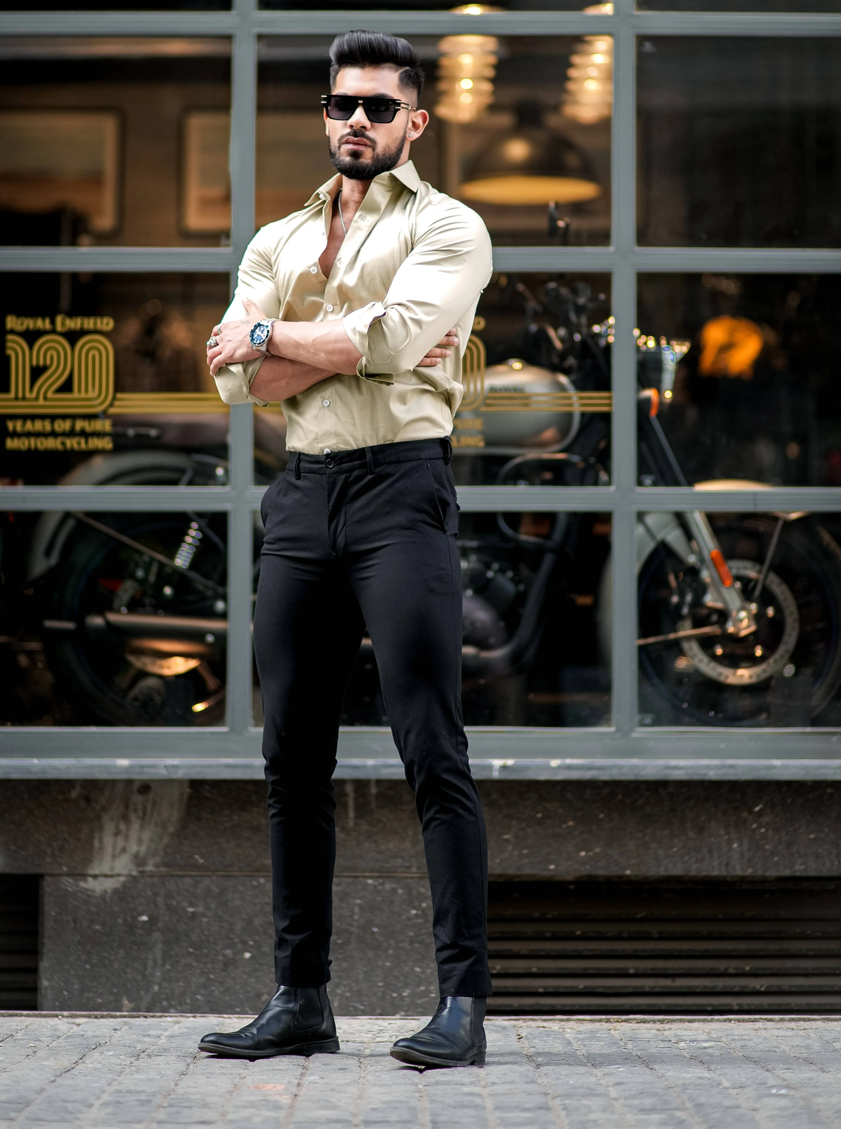 Formy Ash Formal Luxury Satin Cotton Shirt For Men's - Image 7