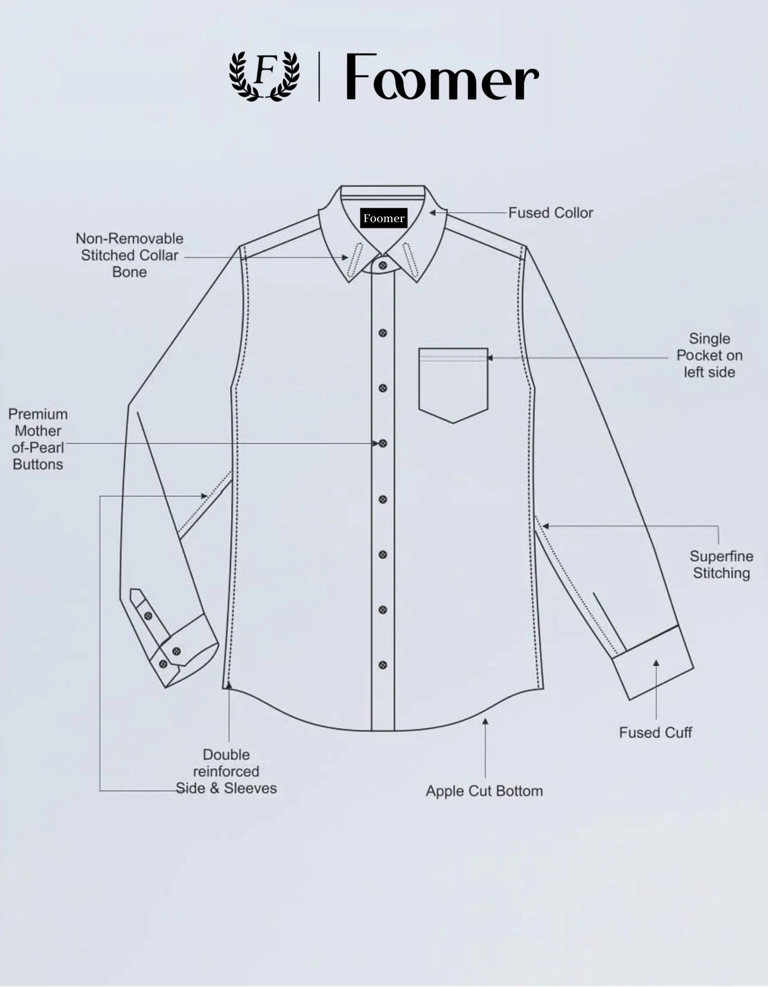 Formy Navy Luxury Satin Cotton Shirt For Men's - Image 7