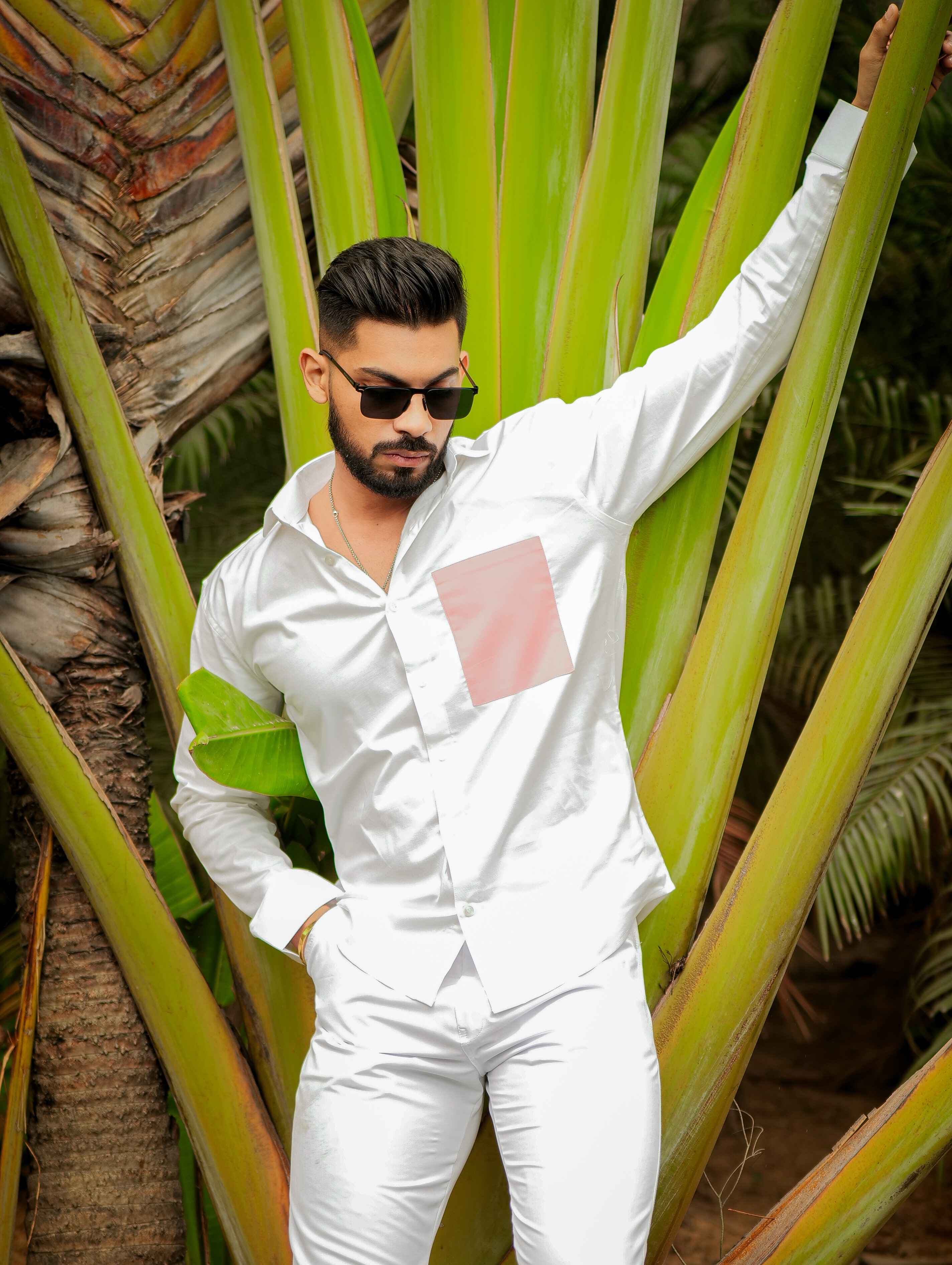 White Oxford Cotton Designer Shirt - Image 10