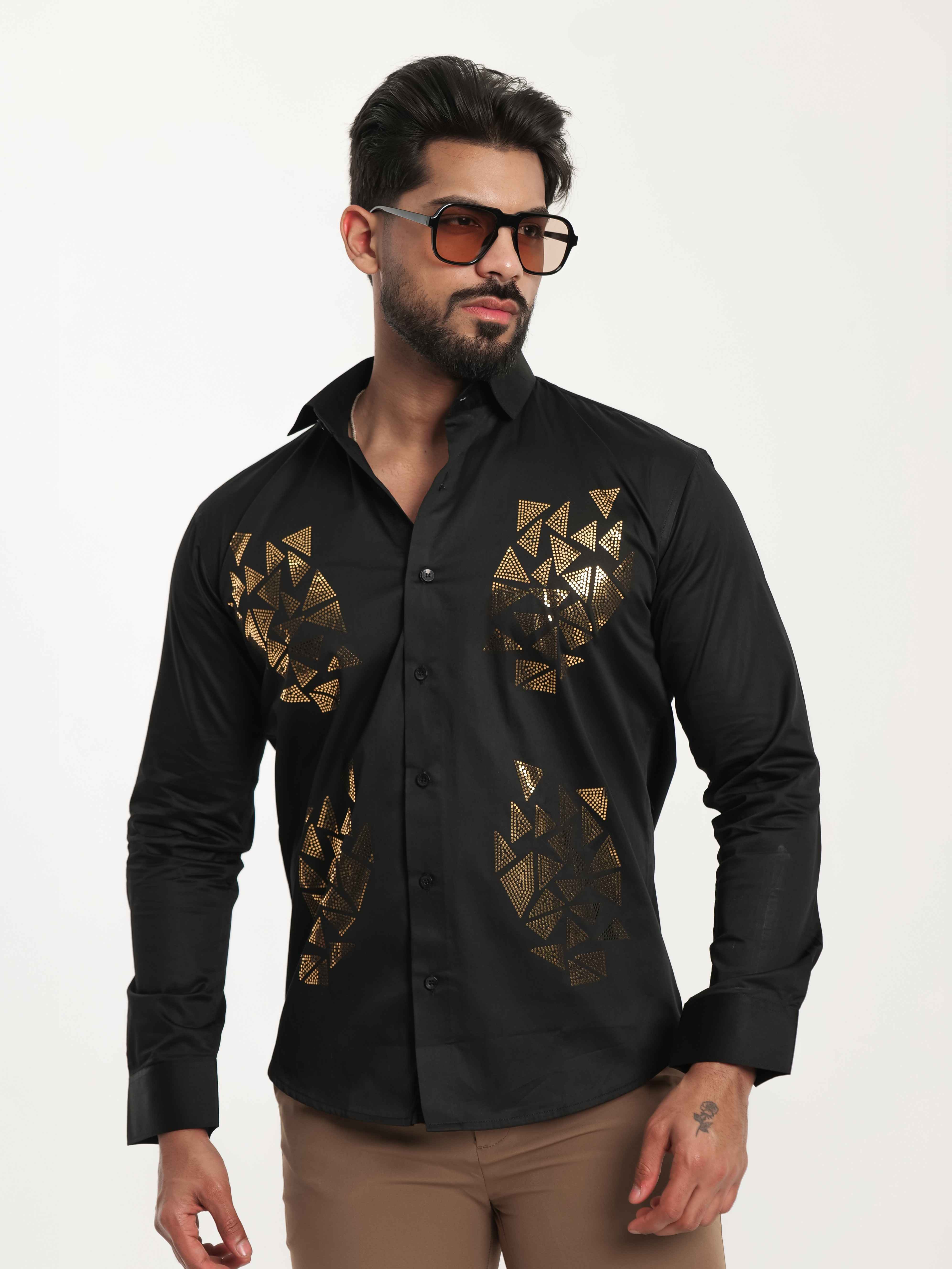 FOOMER BLACK SEQUENCE DESIGNER SHIRT FOR MEN'S - Image 6
