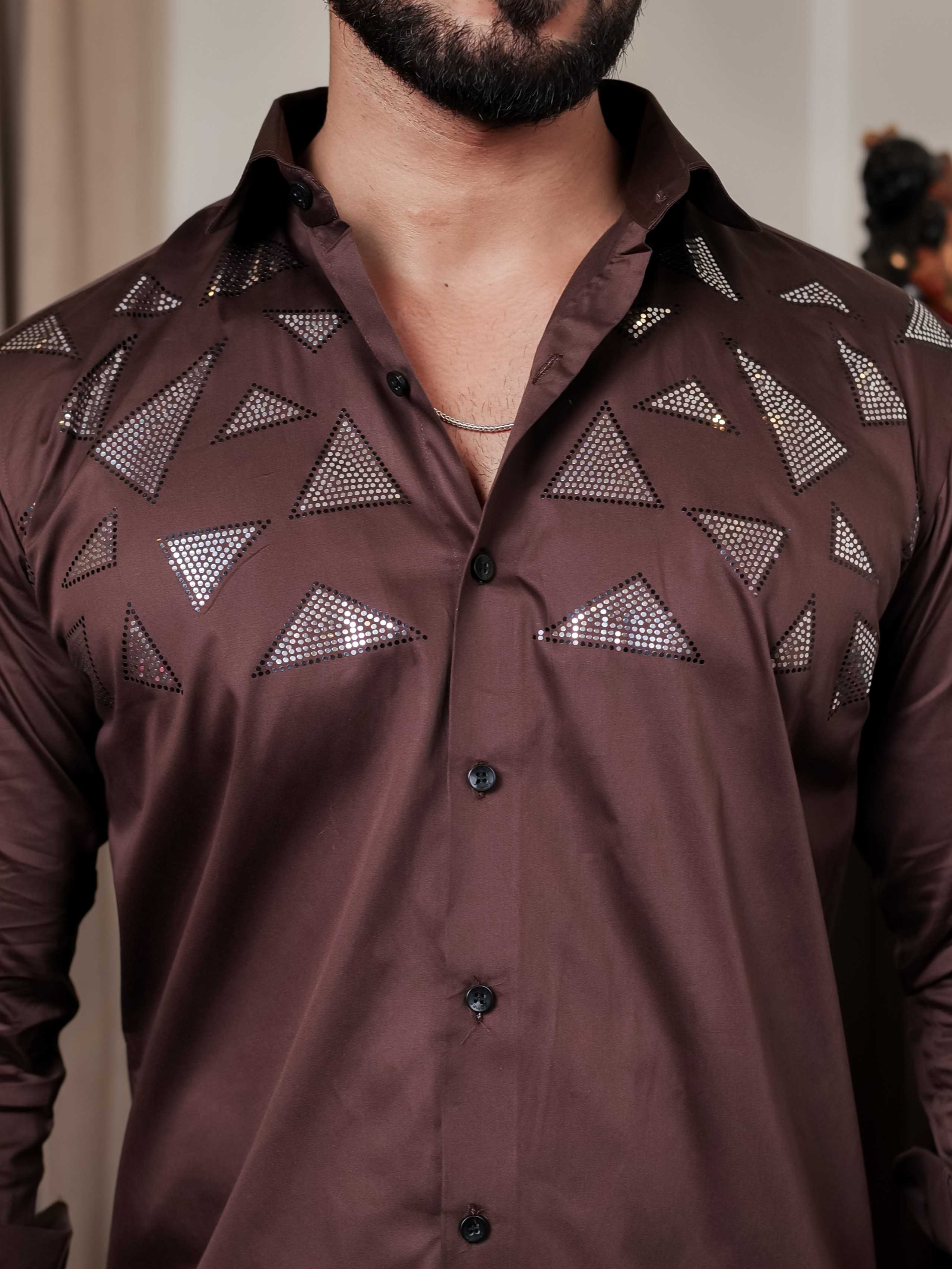 FOOMER BROWN SEQUENCE DESIGNER SHIRT FOR MEN'S - Image 2