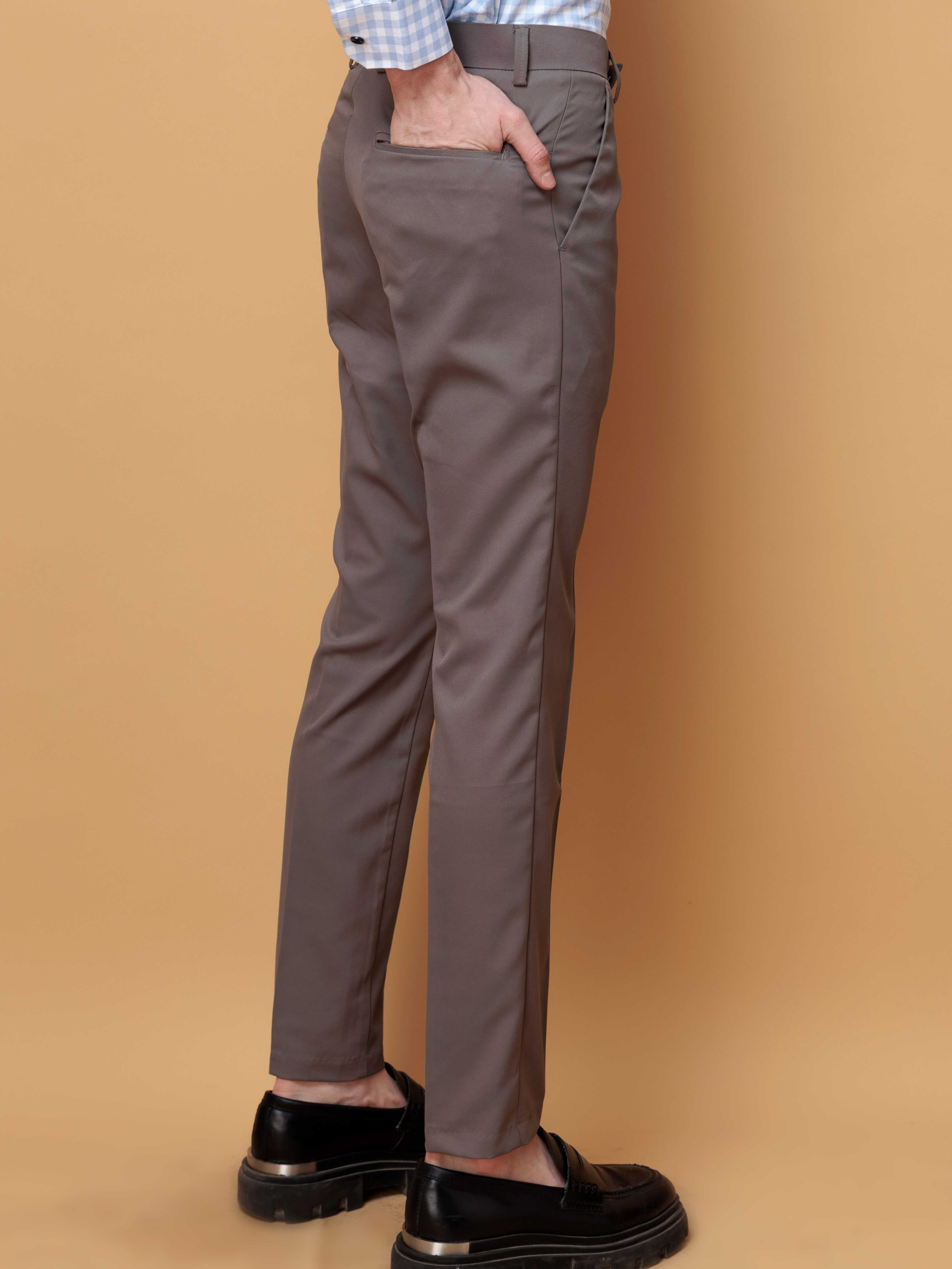Foomer Formal Grey Pant For Men's - Image 3