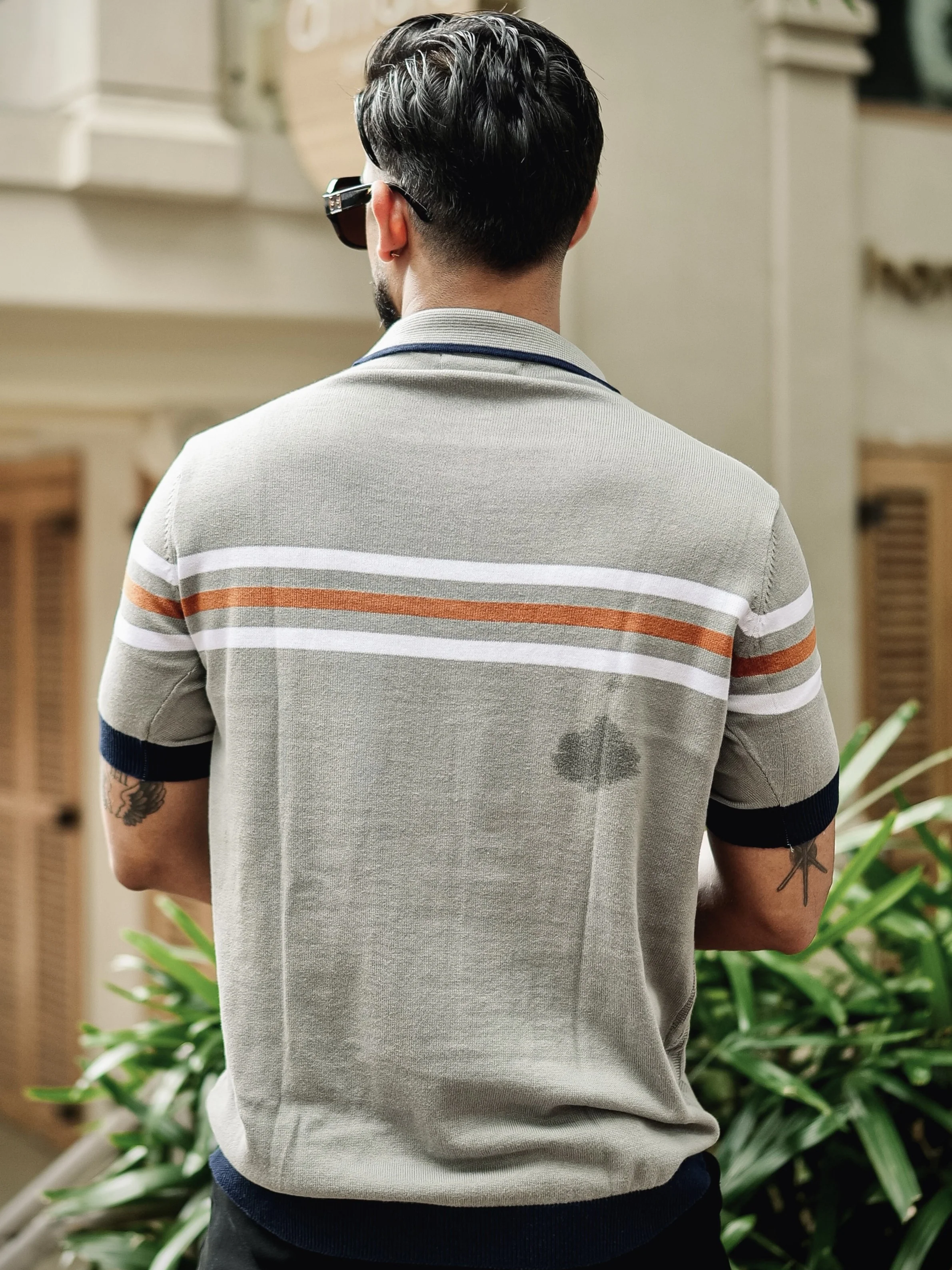 FOOMER GREY HALF SLEEVE KNITTED TSHIRT FOR MEN'S - Image 3