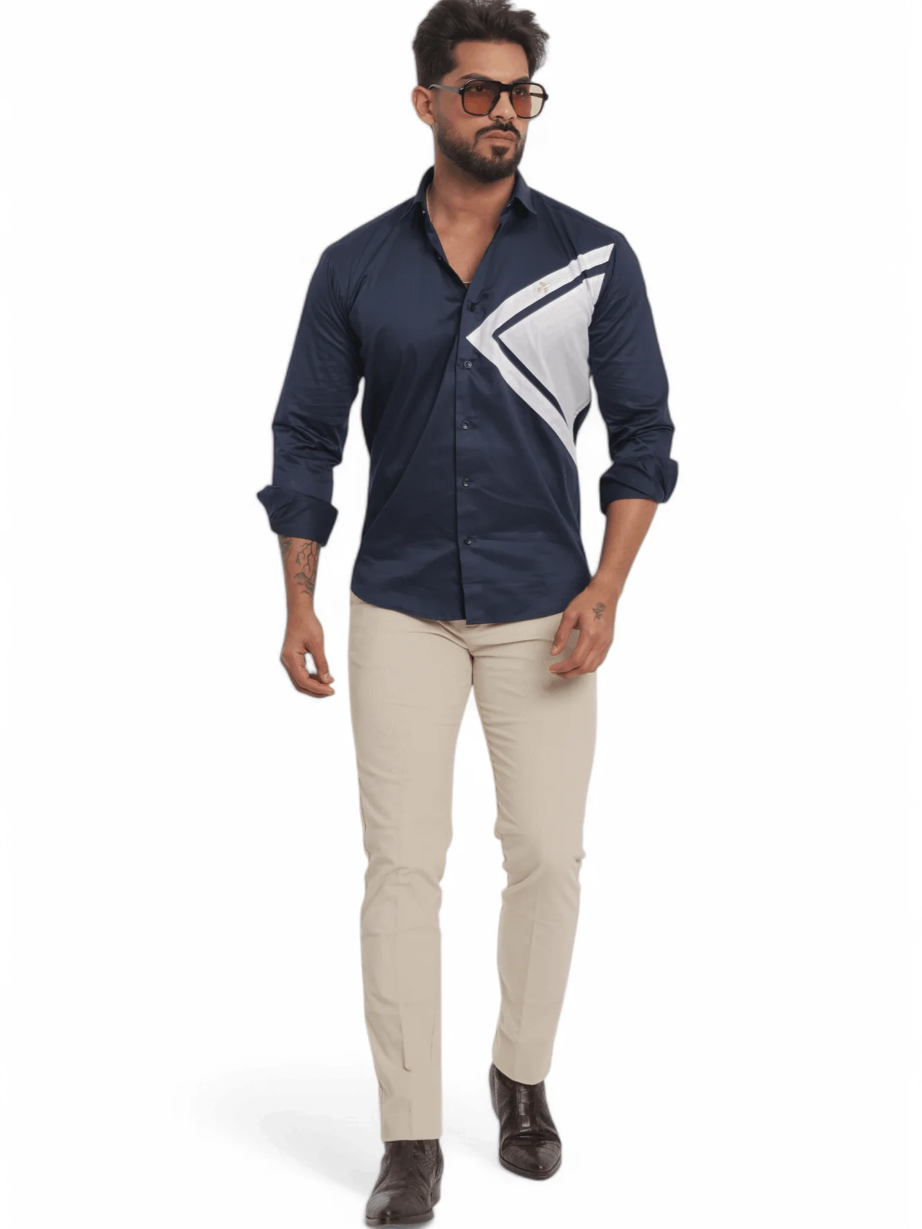 FOOMER NAVY CUT N SEW DESIGNER SHIRT FOR MEN'S - Image 10