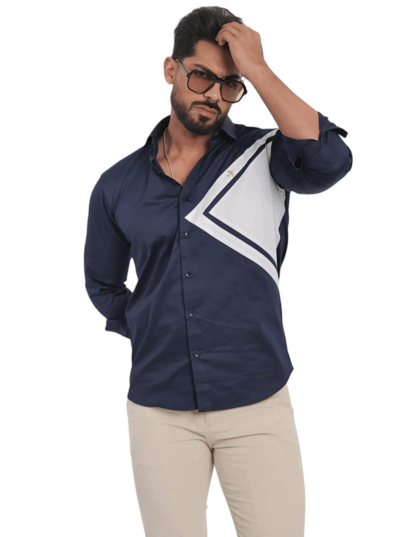 FOOMER NAVY CUT N SEW DESIGNER SHIRT FOR MEN'S - Image 5