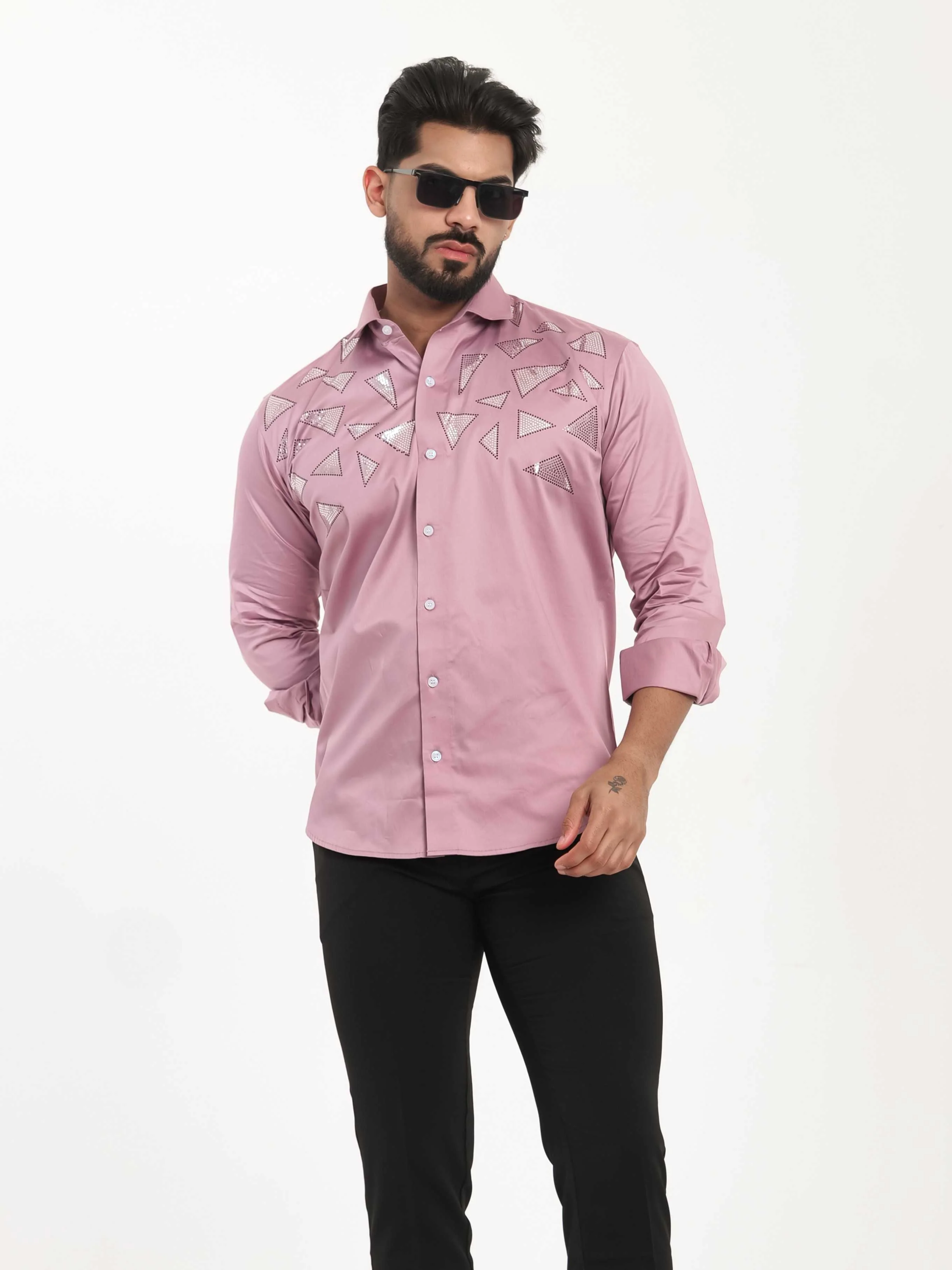 FOOMER PINK SEQUENCE DESIGNER SHIRT FOR MEN'S - Image 3