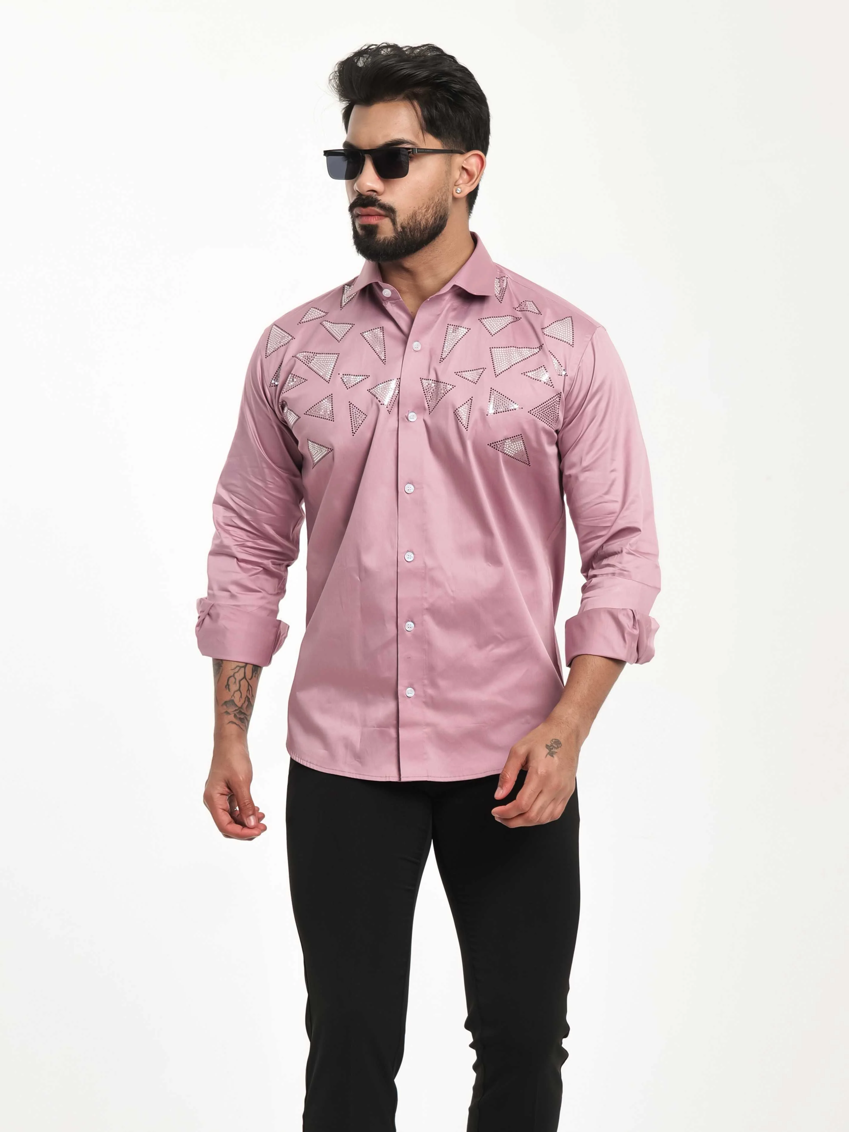 FOOMER PINK SEQUENCE DESIGNER SHIRT FOR MEN'S - Image 4