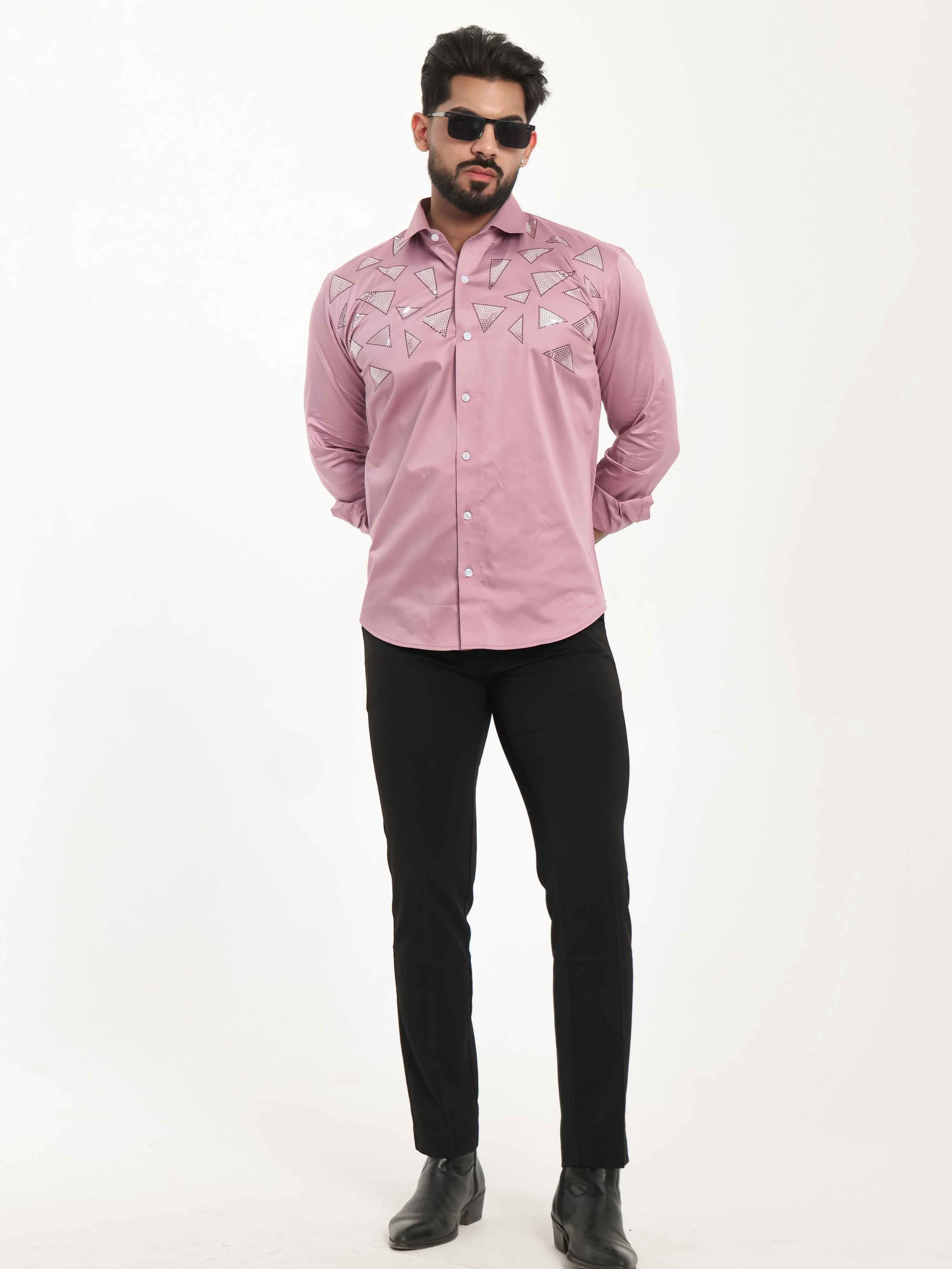FOOMER PINK SEQUENCE DESIGNER SHIRT FOR MEN'S - Image 5