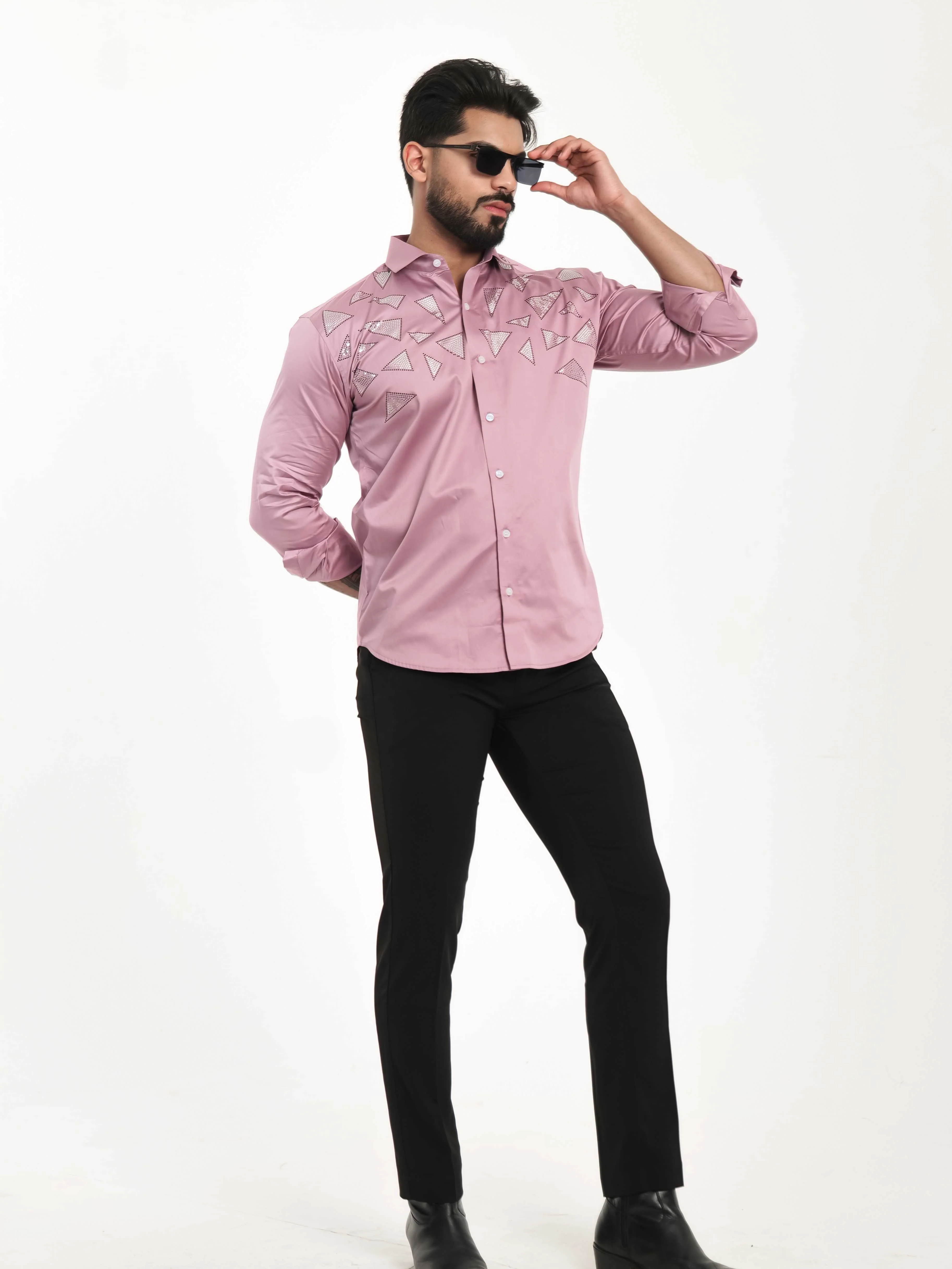 FOOMER PINK SEQUENCE DESIGNER SHIRT FOR MEN'S - Image 7