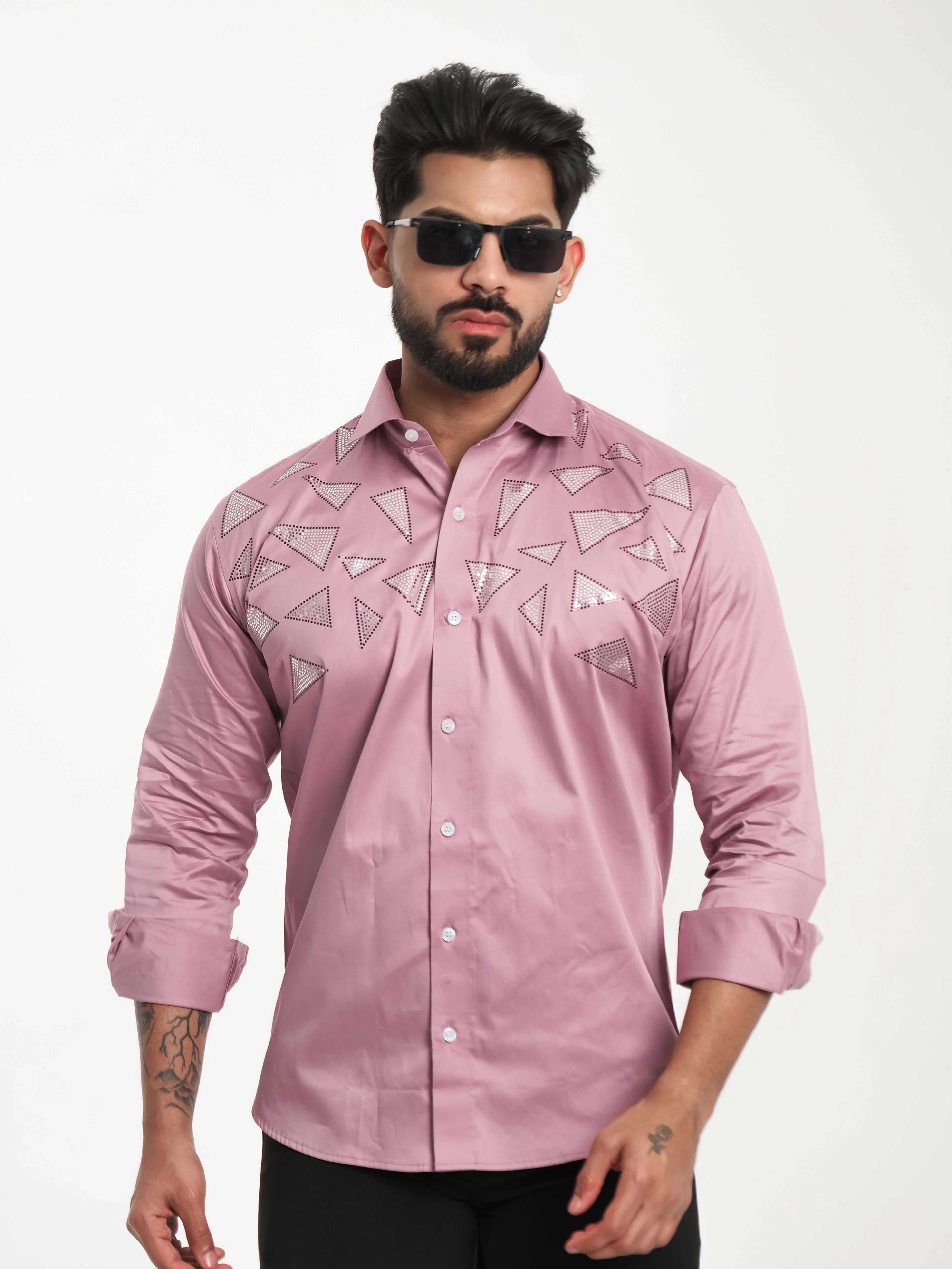 FOOMER PINK SEQUENCE DESIGNER SHIRT FOR MEN'S - Image 9