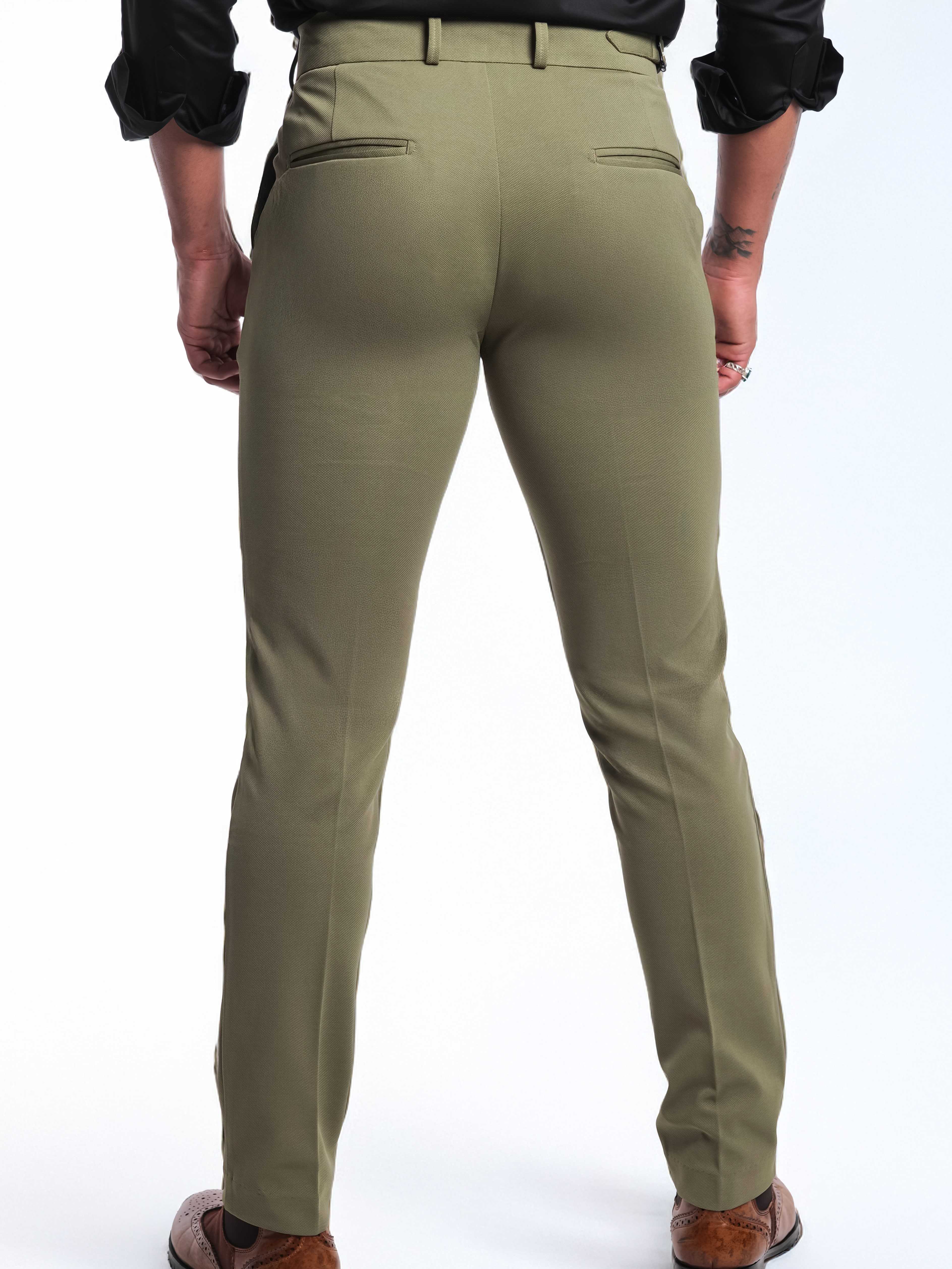Foomer Urban Olive Trouser Pant For Men's - Image 6