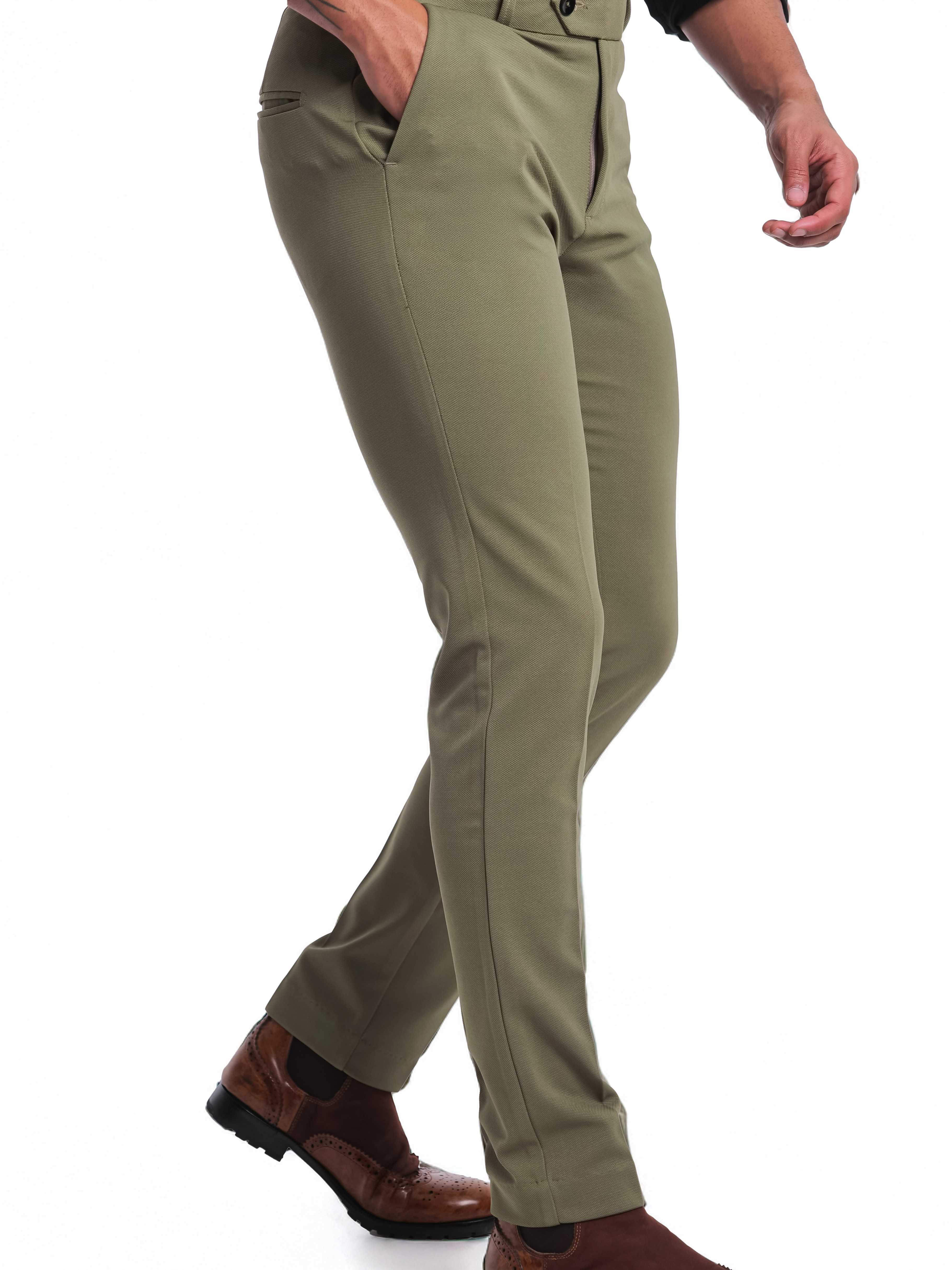 Foomer Urban Olive Trouser Pant For Men's - Image 8
