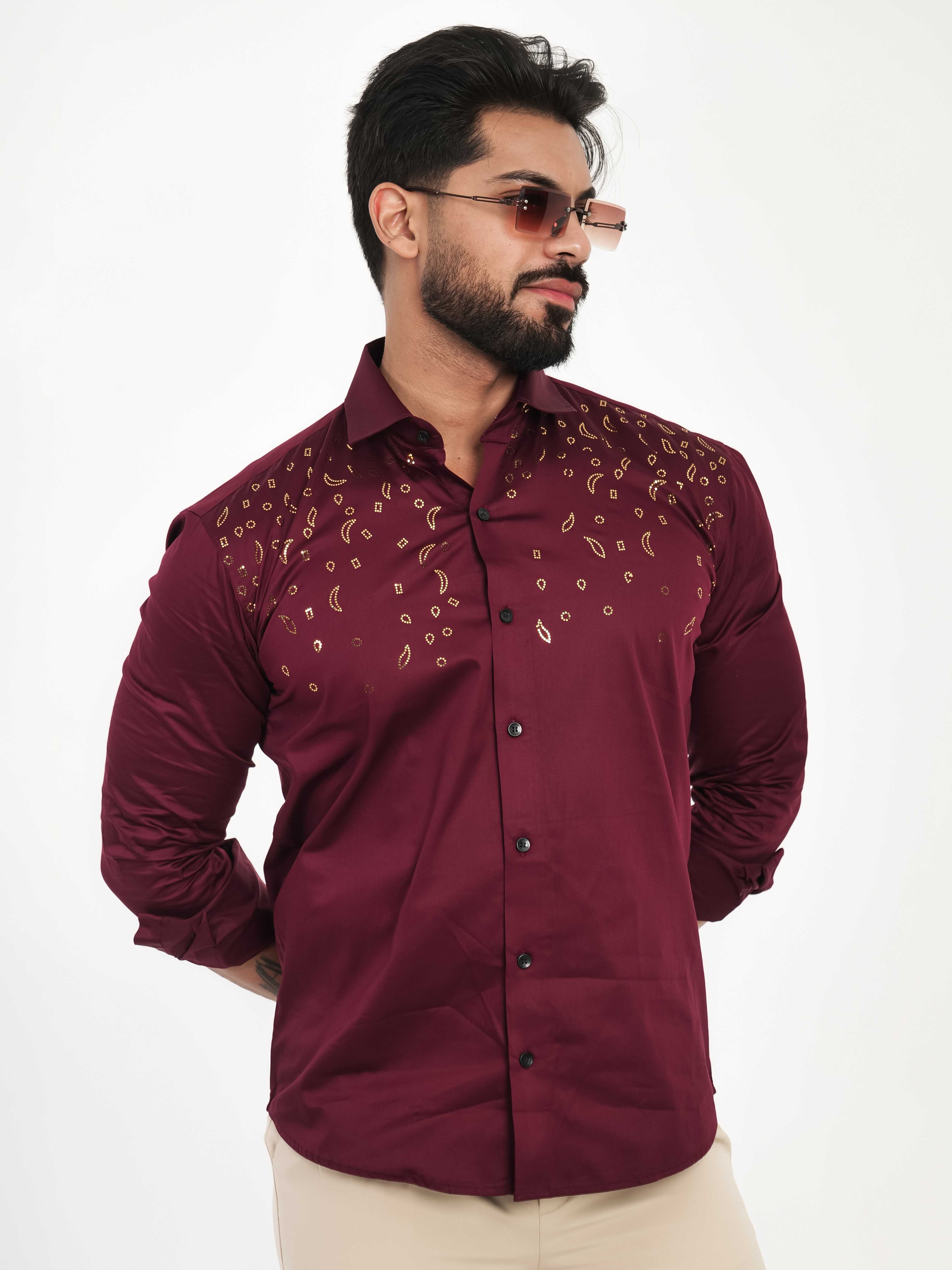 FOOMER WINE SEQUENCE DESIGNER SHIRT FOR MEN'S - Image 4