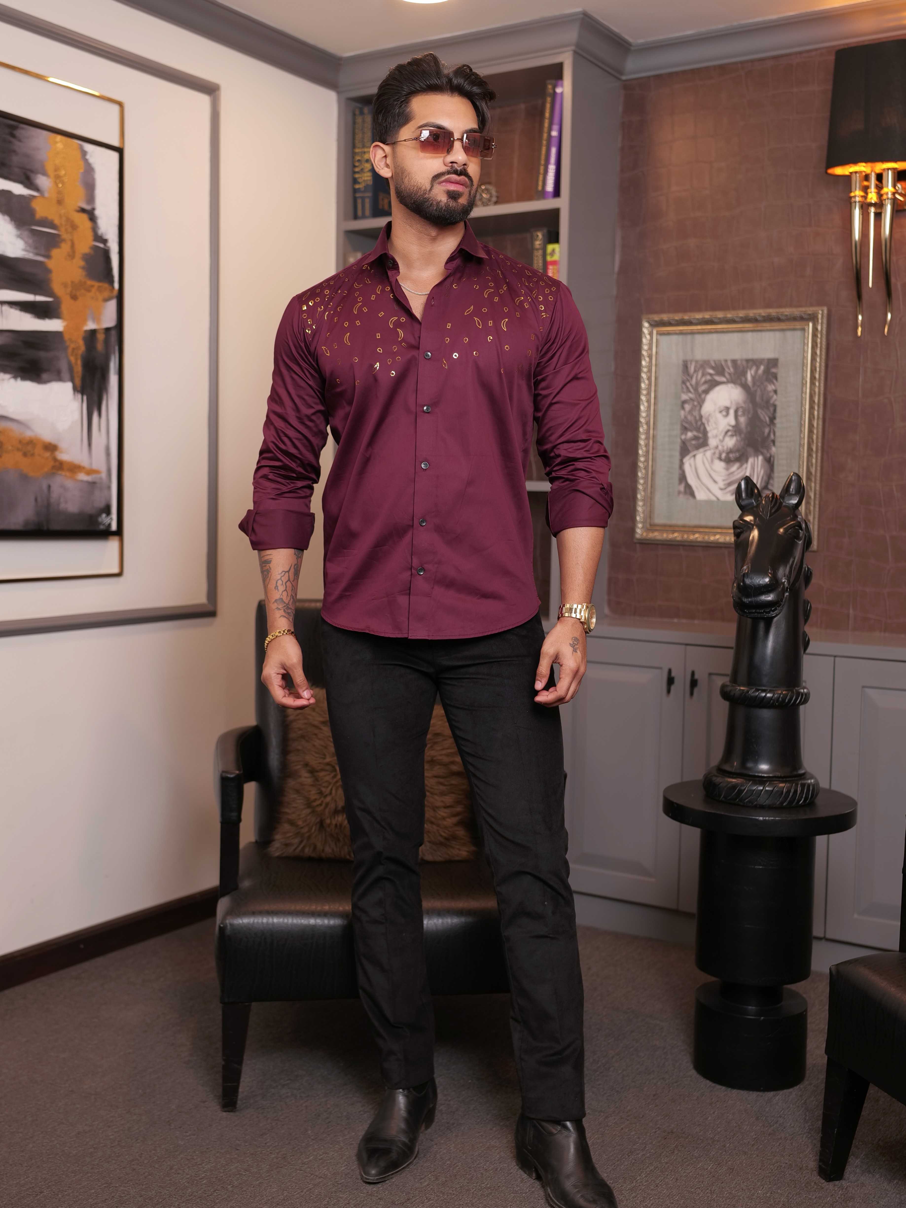 FOOMER WINE SEQUENCE DESIGNER SHIRT FOR MEN'S - Image 6