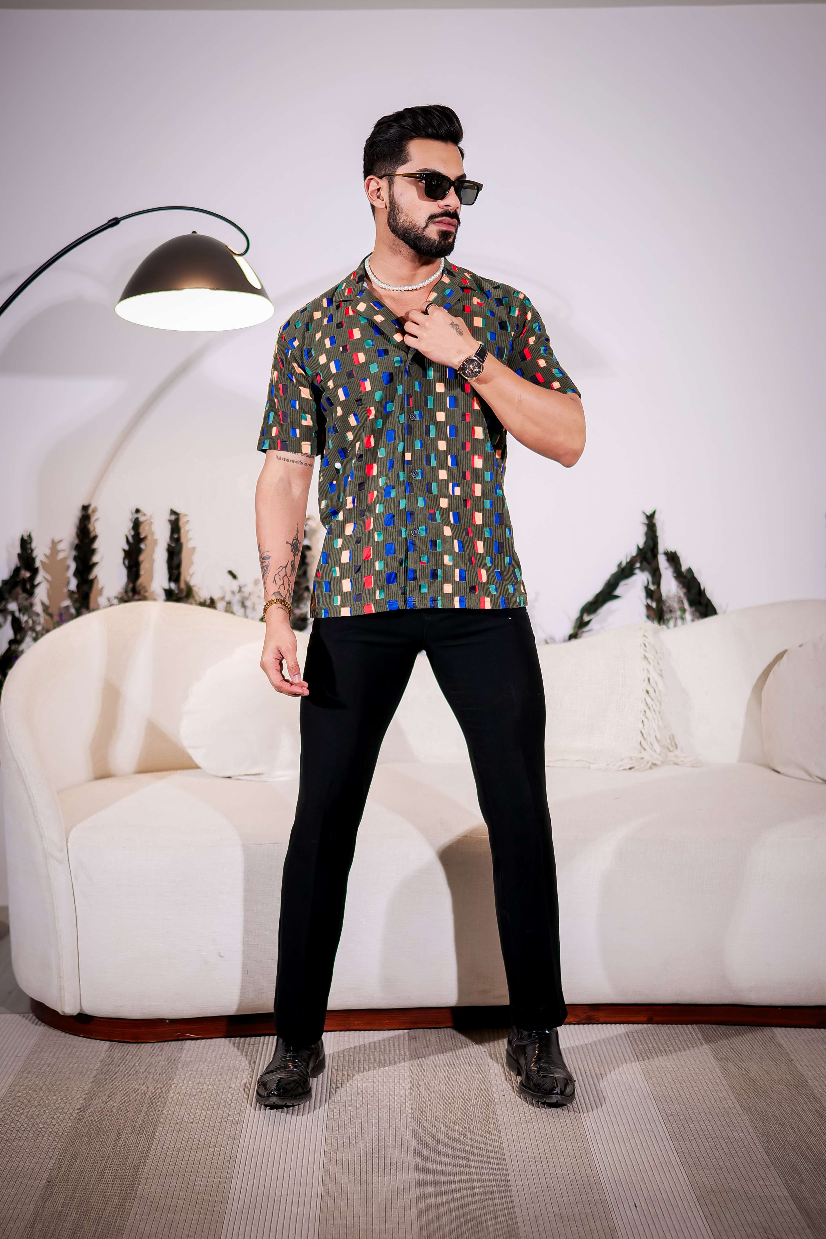 Green Imported Half Sleeve Premium Shirt for Men's - Image 4