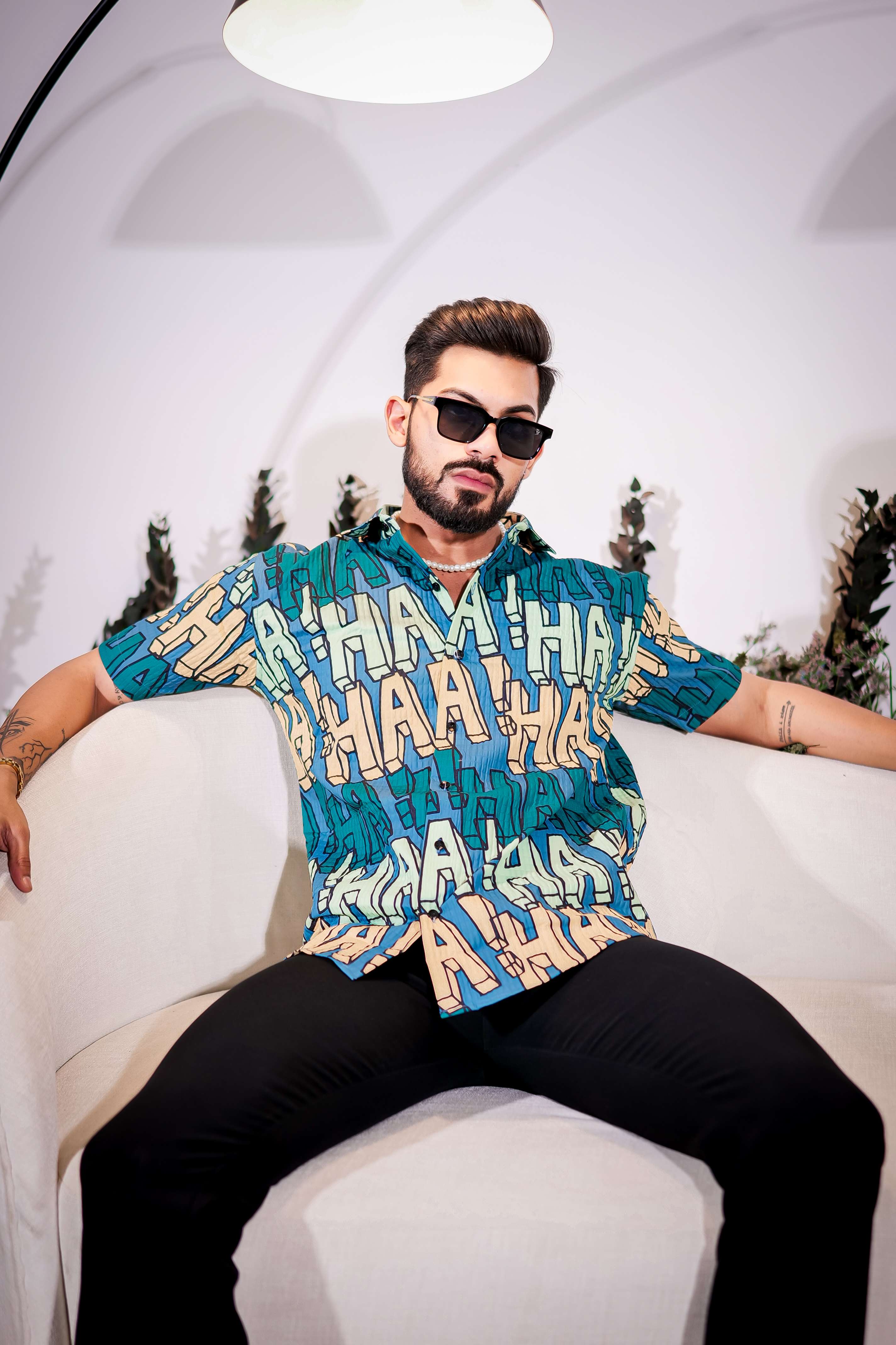 Hippie Blue Half Sleeve Imported Premium Shirt for Men's - Image 6