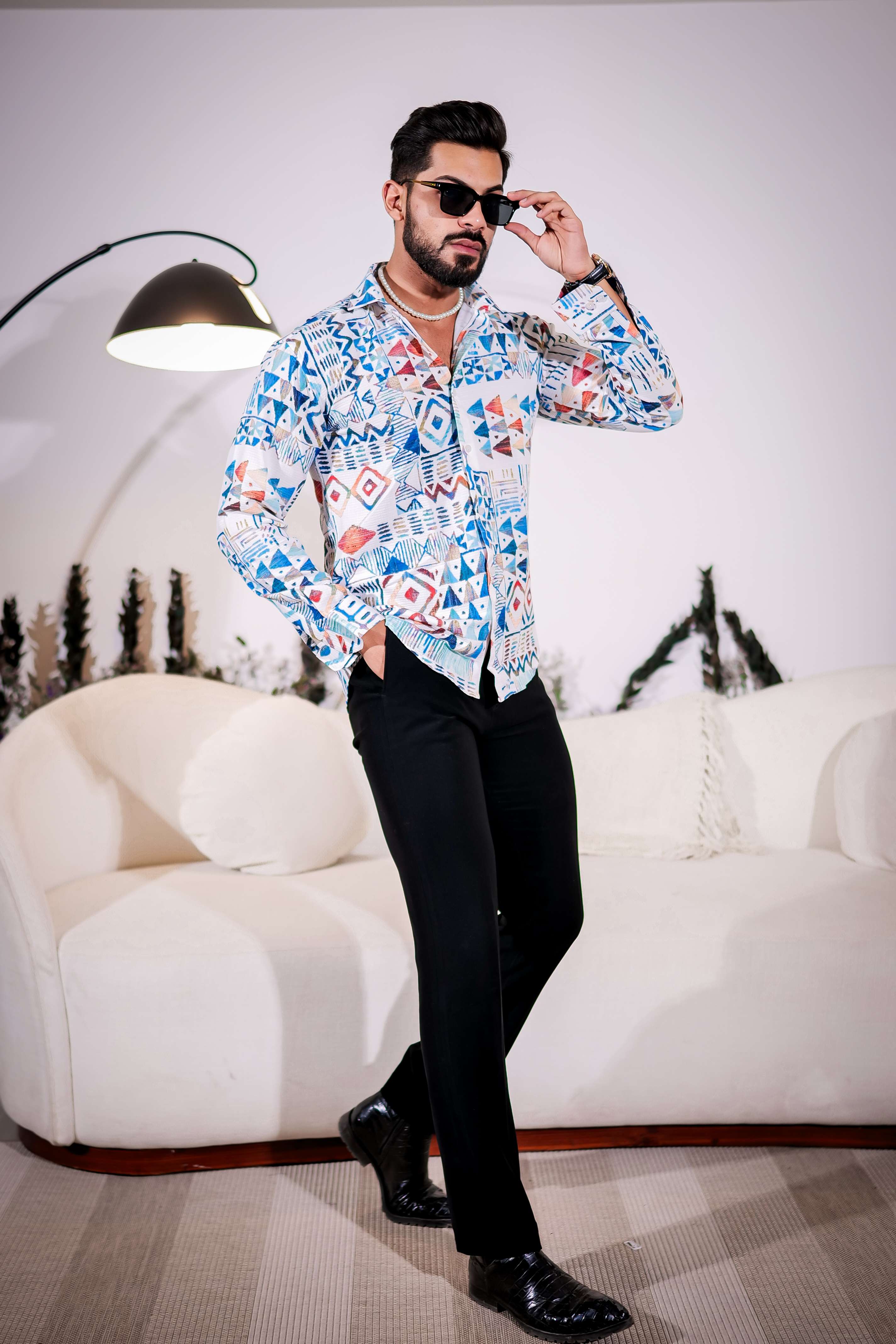 Light Blue Imported Premium Shirt for Men's - Image 5