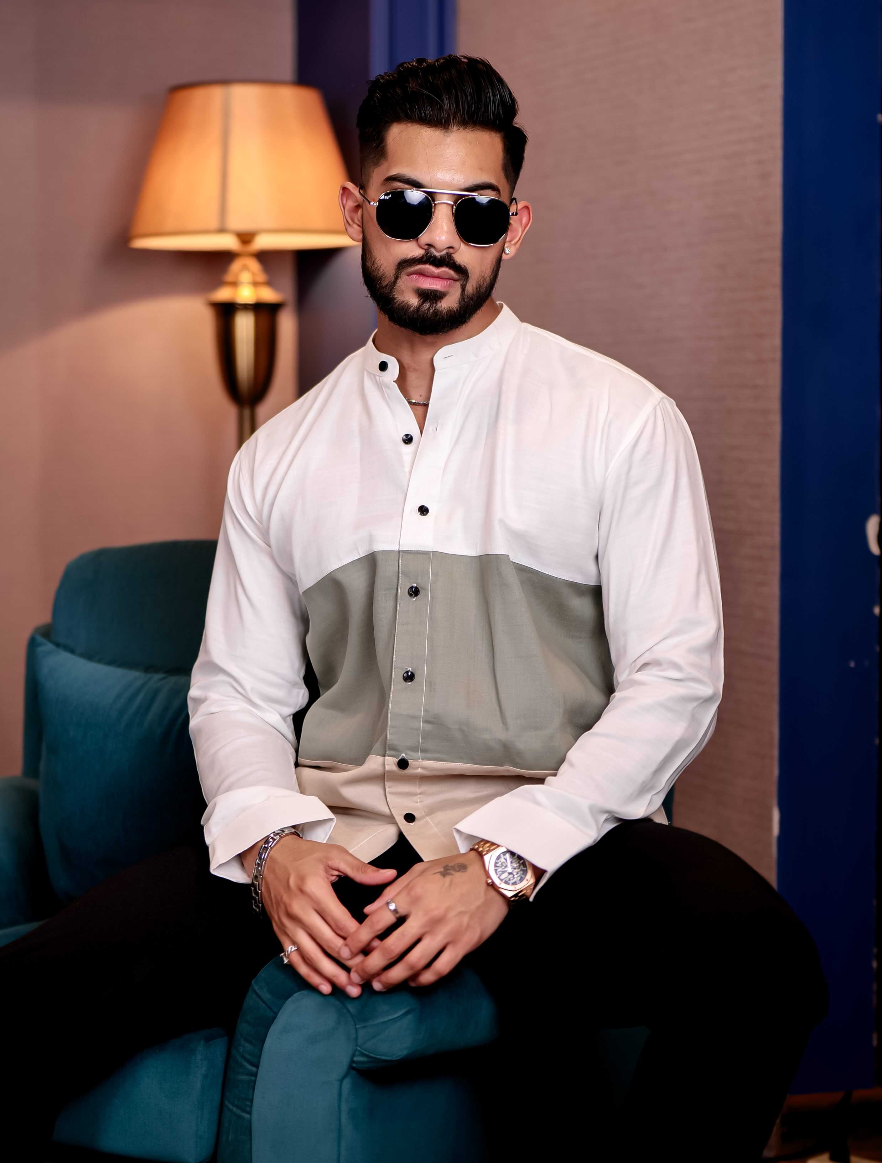 Multi Color Cut n sew Premium Kurta Linen Shirt For Men - Image 7