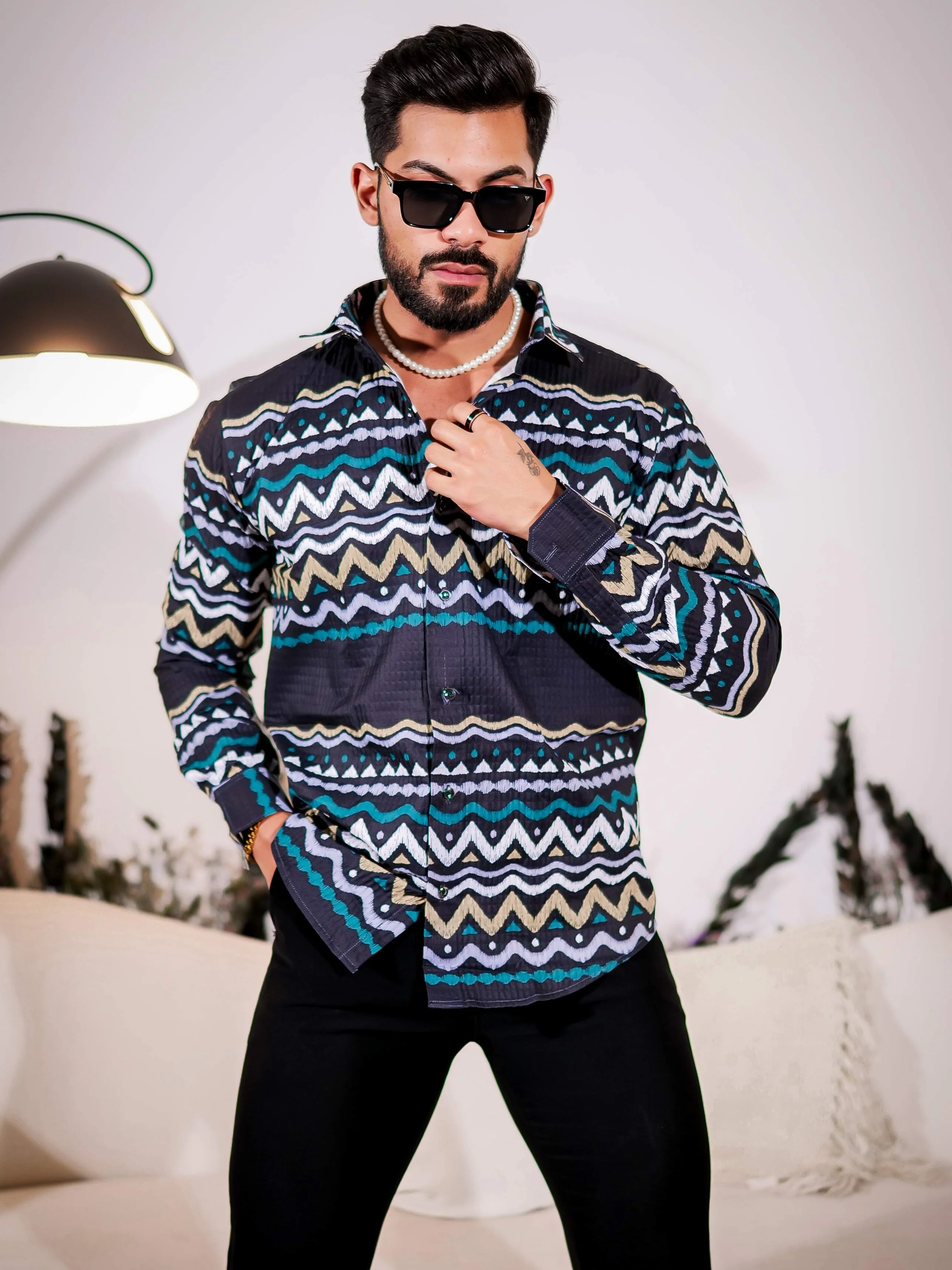 Navy Imported Premium Shirt for Men's - Image 2