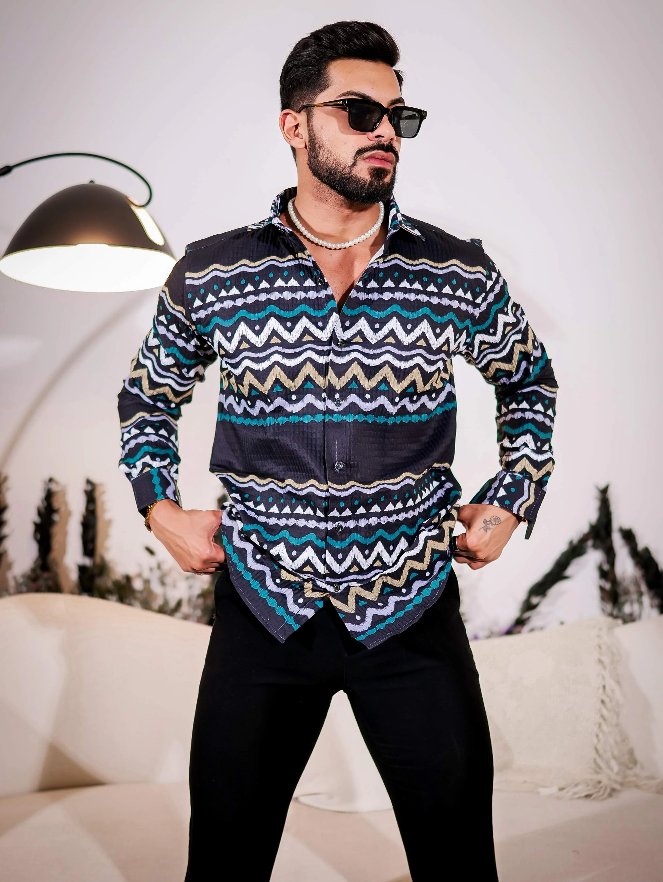 Navy Imported Premium Shirt for Men's - Image 3