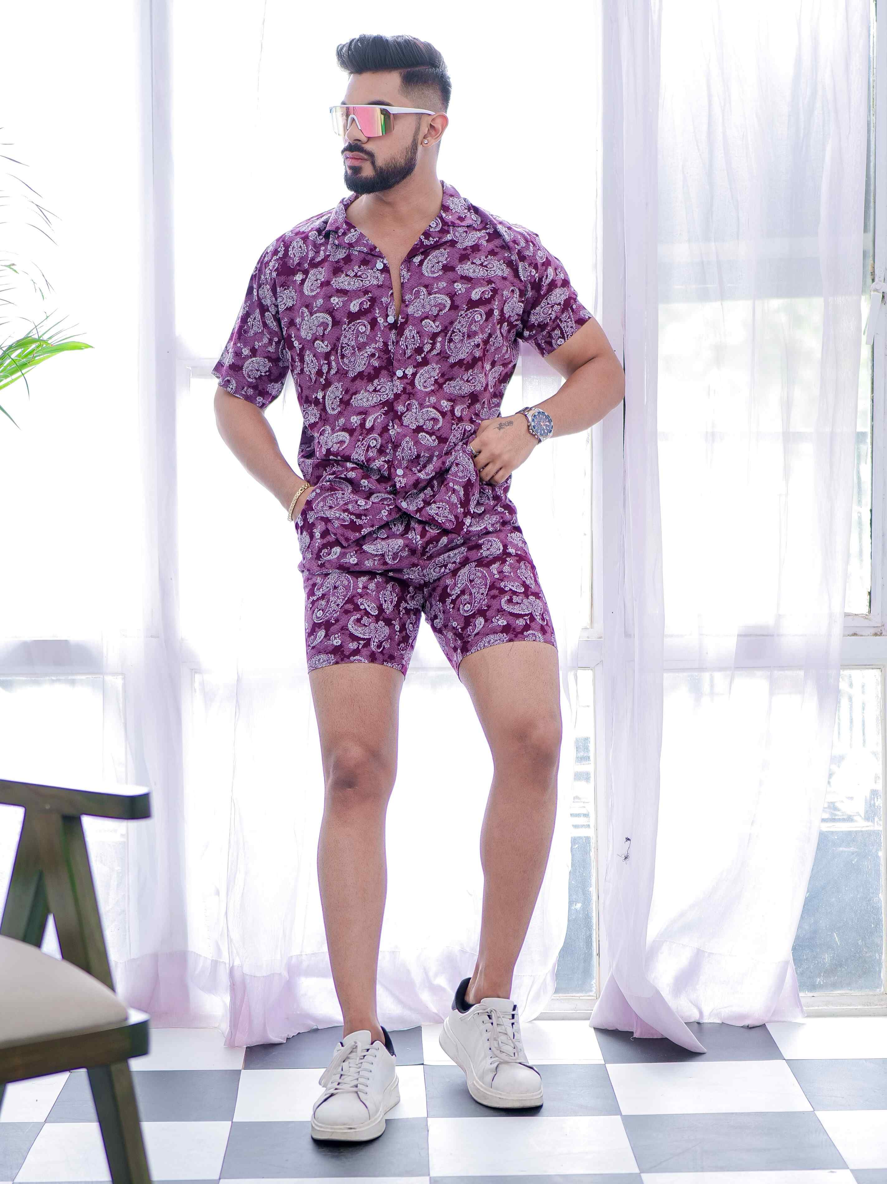 Purple Printed Co-Ords Set - Image 5