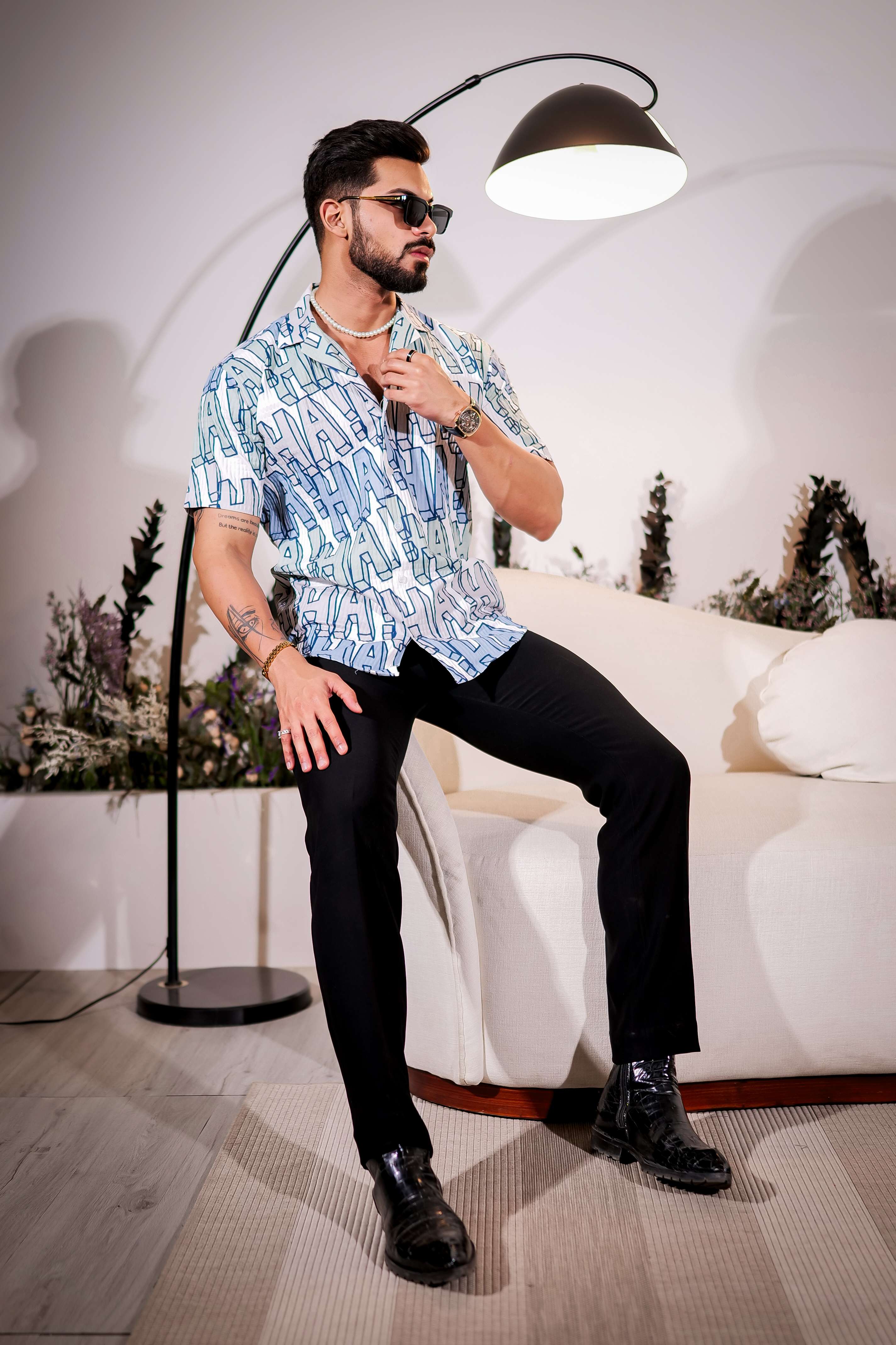 White Half Sleeve Imported Premium Shirt for Men's - Image 5