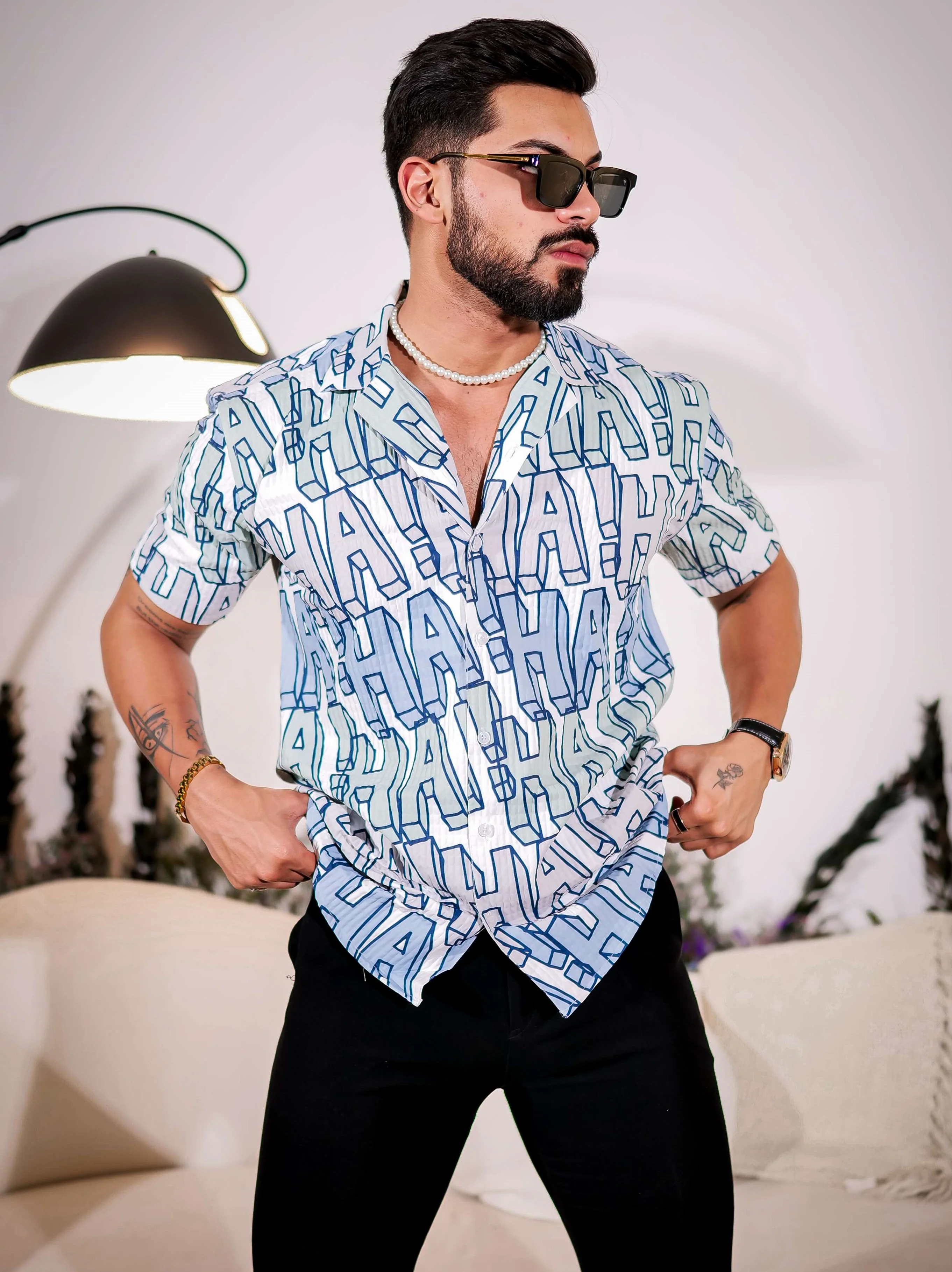 White Half Sleeve Imported Premium Shirt for Men's - Image 7