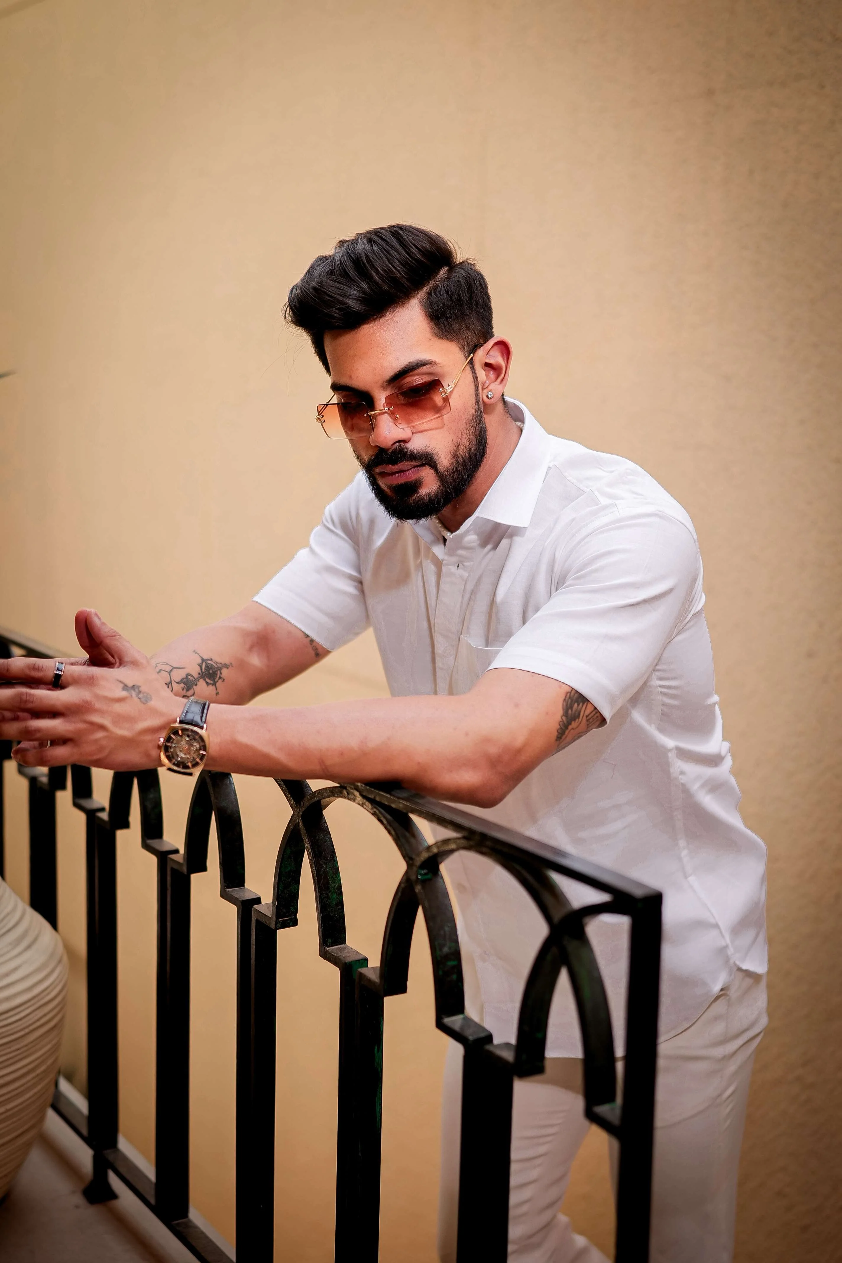 White Luxury Formal linen Cotton Shirt For Men's - Image 7